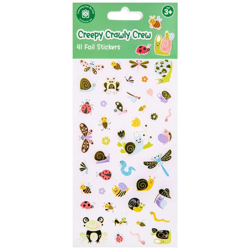 1 Learning Can Be Fun Creepy Crawly Crew Foil Stickers, 1 of 3
