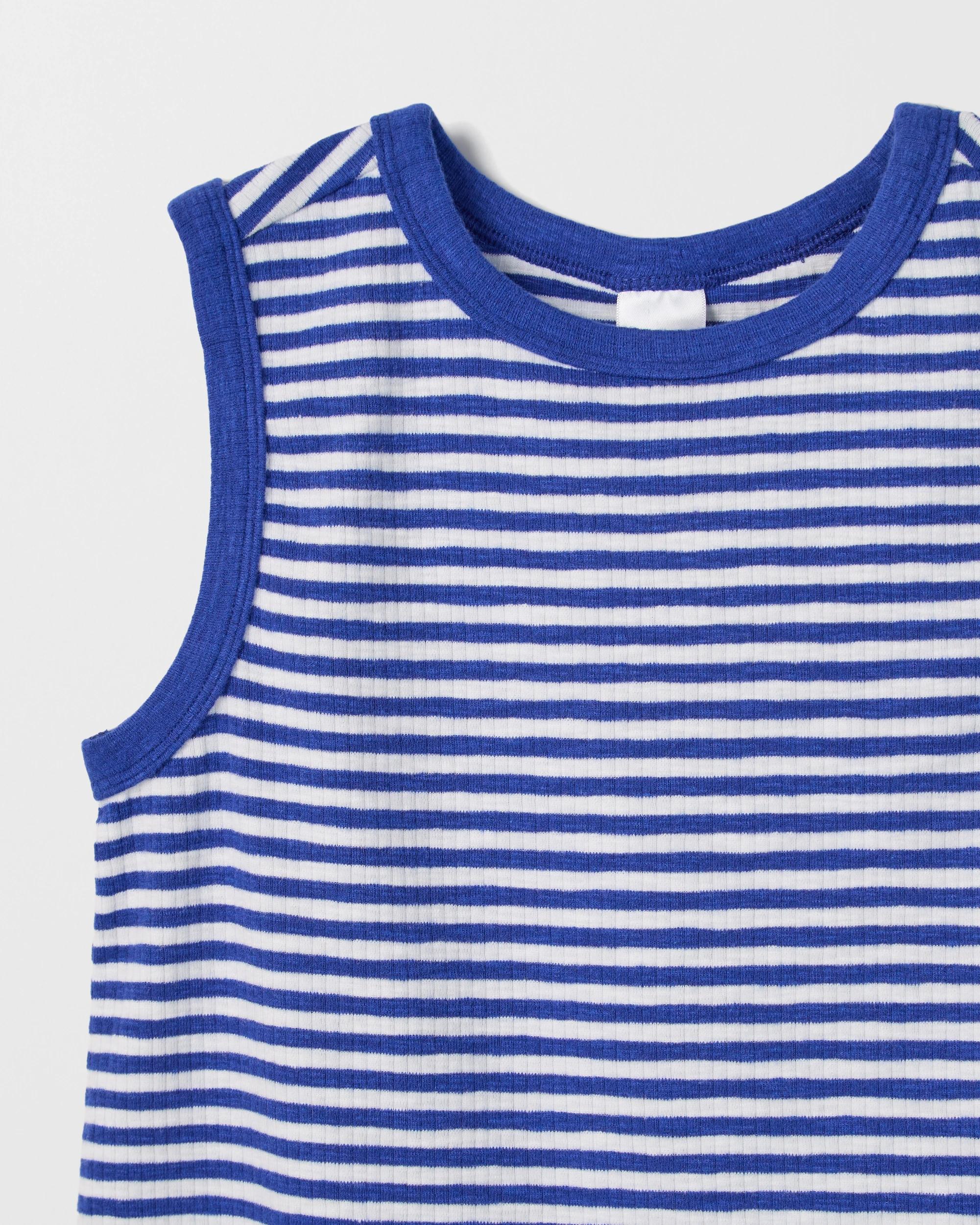 6 Target Kids Essential Sleeveless Relaxed Rib Tank Top STRIPE BLUE, 6 of 6