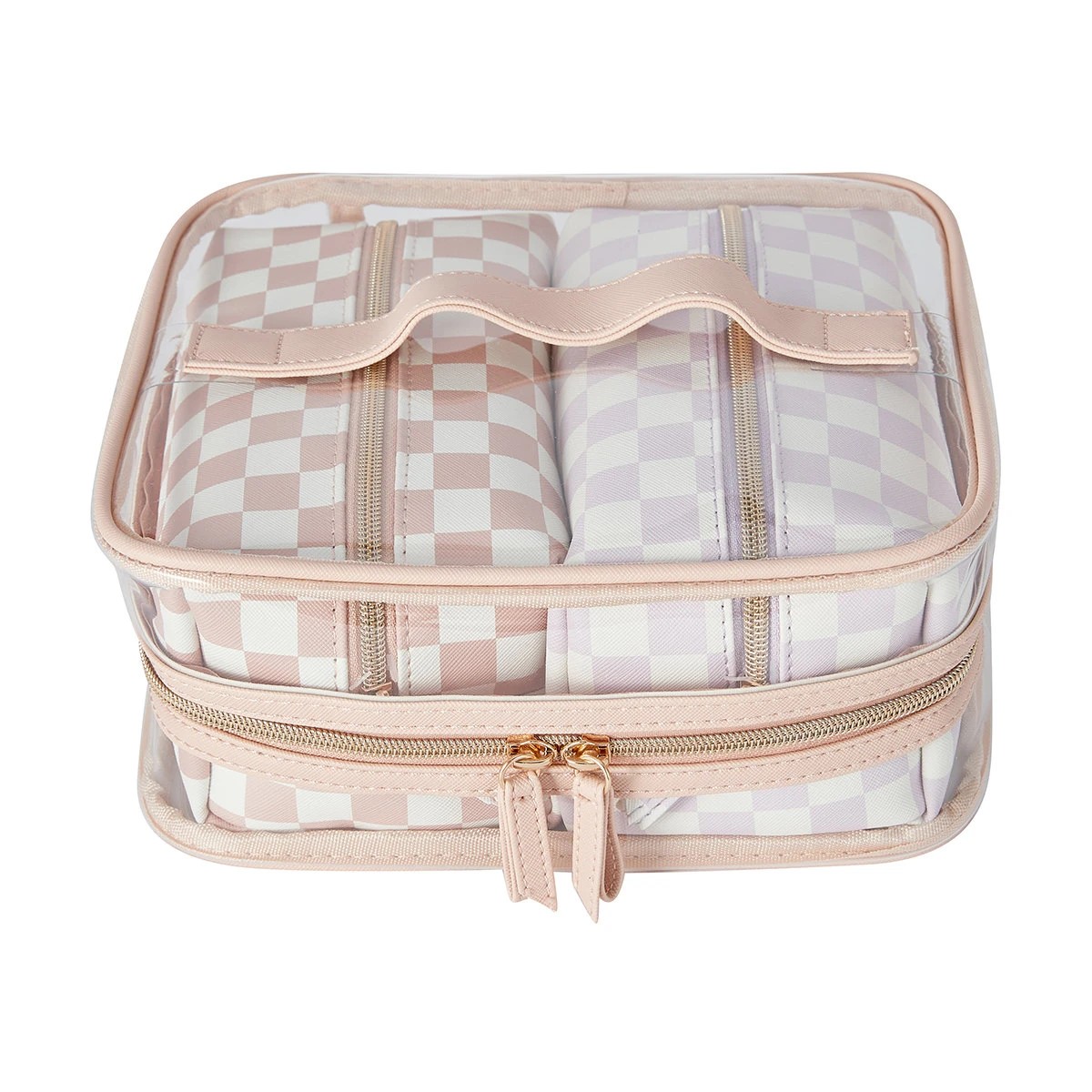 1 OXX Cosmetics 3 Piece Travel Bag Set - Checkerboard, 1 of 8