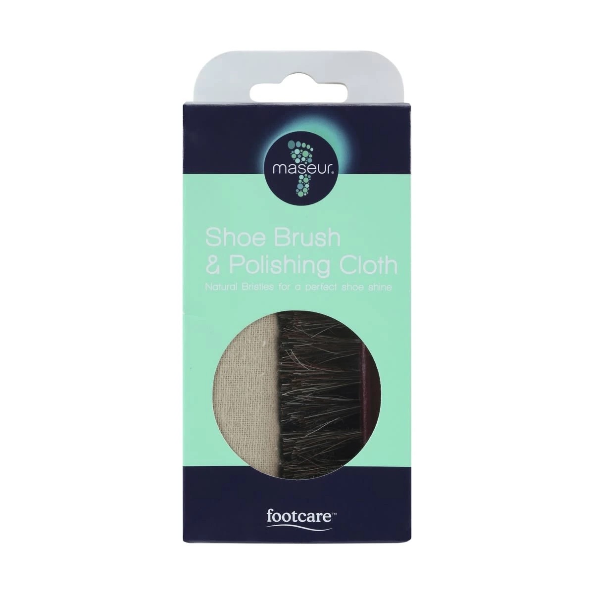 2 Footcare Shoe Brush & Polishing Cloth, 2 of 4
