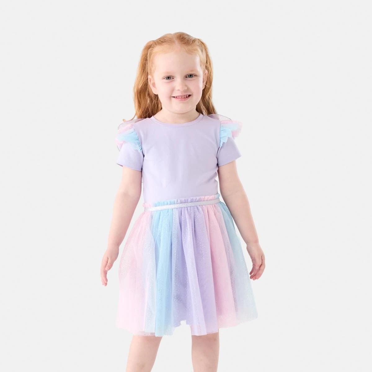 1 Frill Wing Tutu Dress PASTEL LILAC, 1 of 9