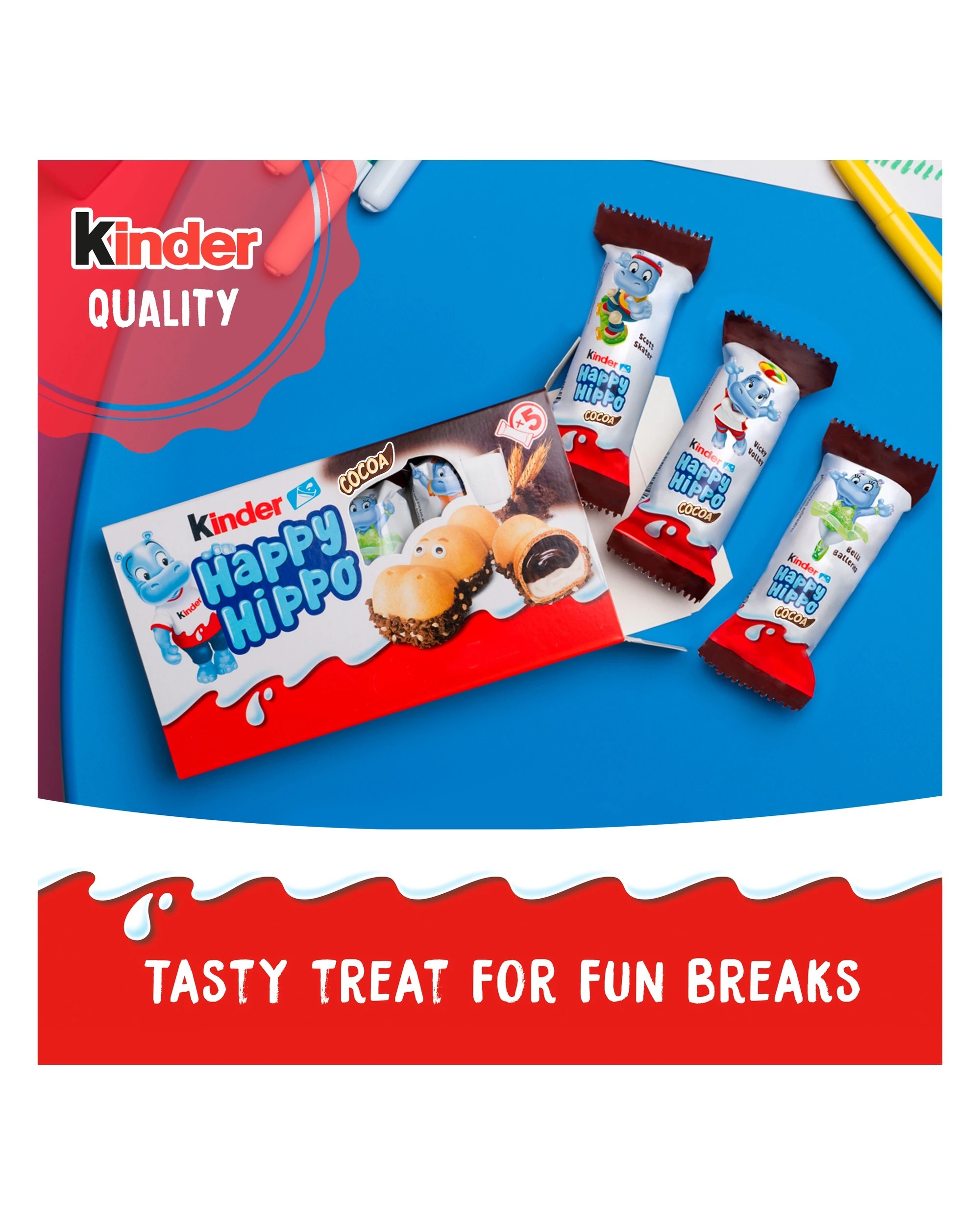6 5 Pack Kinder Happy Hippo Cocoa Biscuit 103.5g, 6 of 6