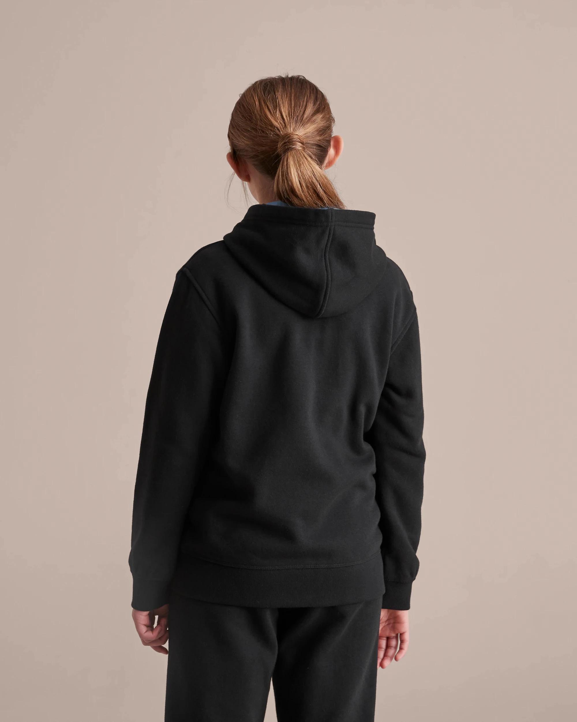 6 Target School Fleece Zip Thru Hoodie BLACK, 6 of 10