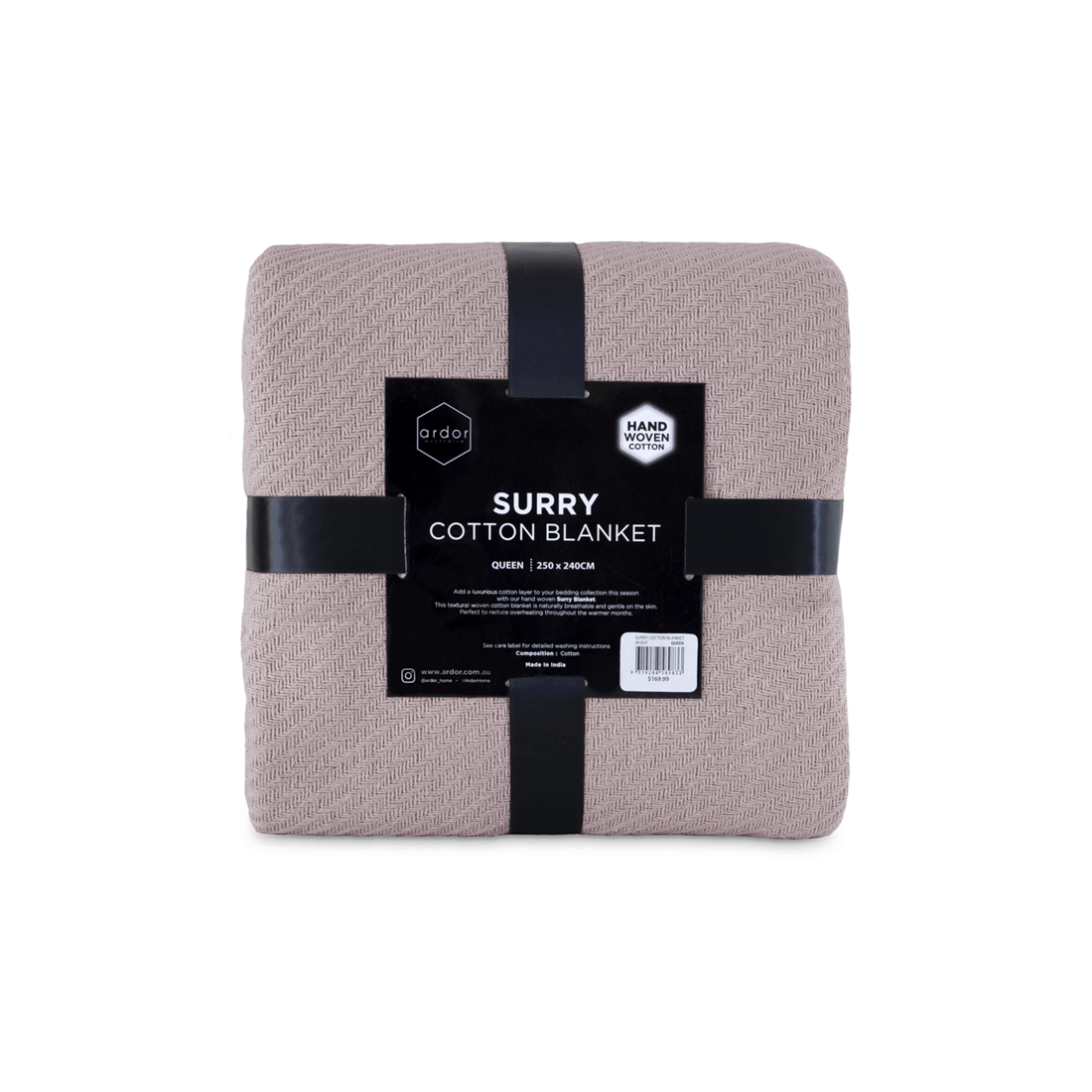 3 ARDOR King Size Surry Cotton Blanket Woven Textural Home Bedding 270x250cm, 3 of 4