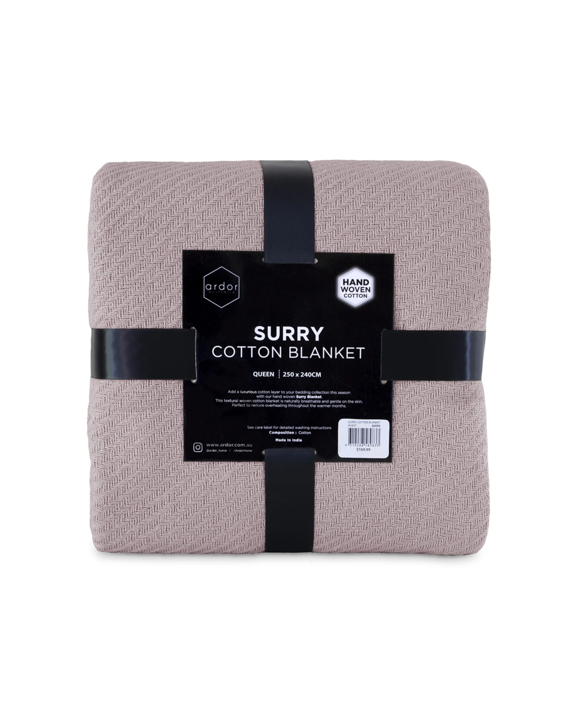 3 ARDOR King Size Surry Cotton Blanket Woven Textural Home Bedding 270x250cm, 3 of 4