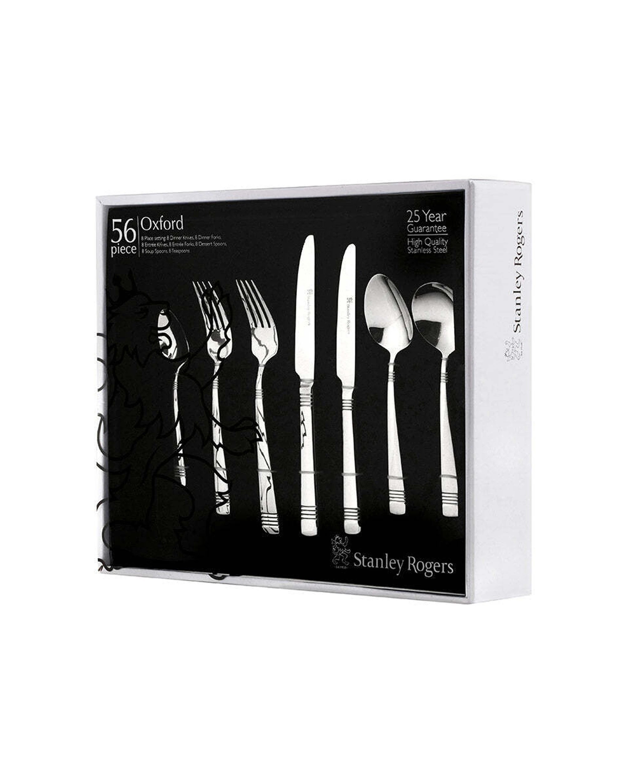 4 56pc Stanley Rogers Oxford Stainless Steel Cutlery Family Tableware Party Set
 - Silver, 4 of 4
