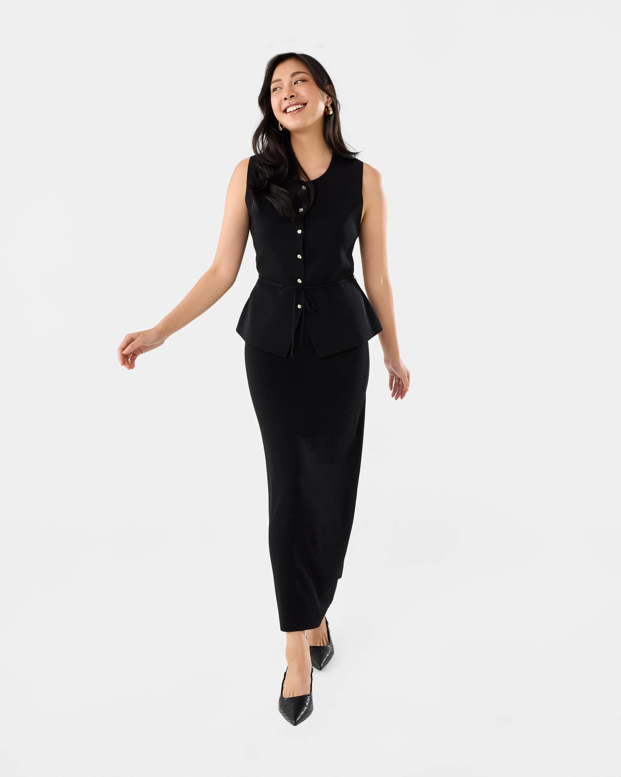 2 Sleeveless Tie Waistcoat Black, 2 of 7