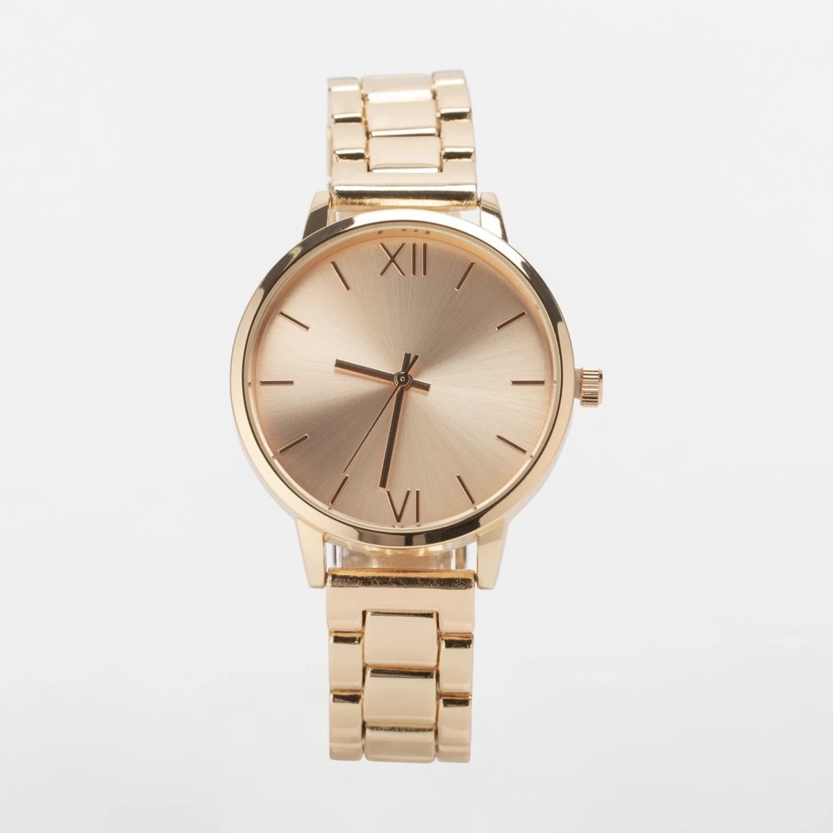 1 Womens Round Metal Link Band Watch - Rose Gold Tone, 1 of 7
