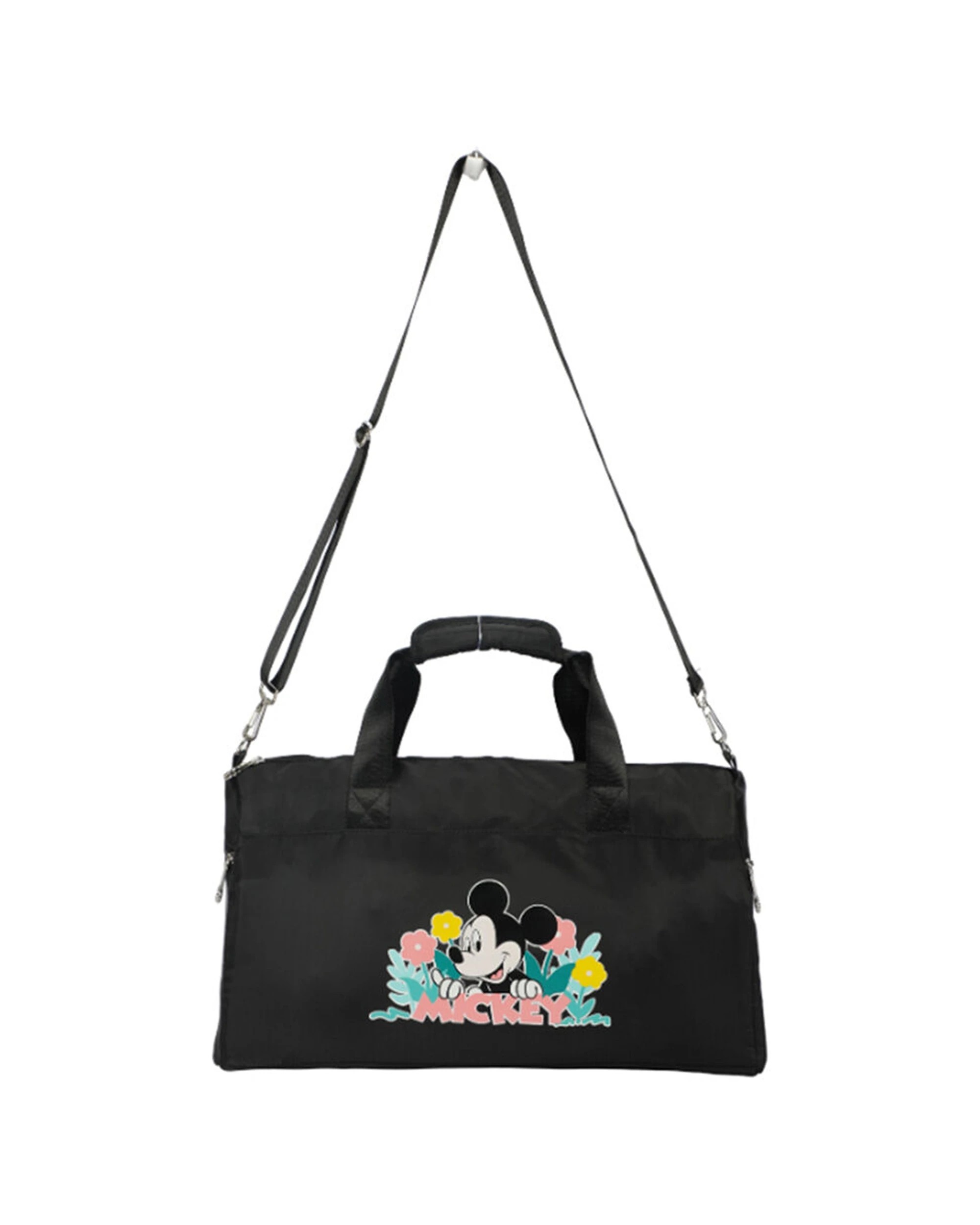 1 Disney Mickey Mouse Tote Bag With Strap - Black, 1 of 4