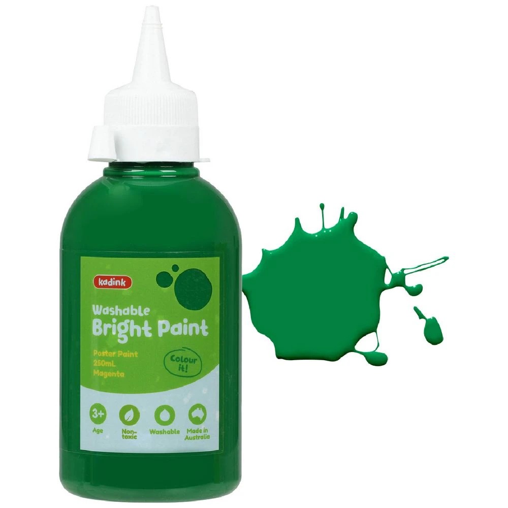 1 Kadink Washable Bright Poster Paint 250mL Dark Green, 1 of 4