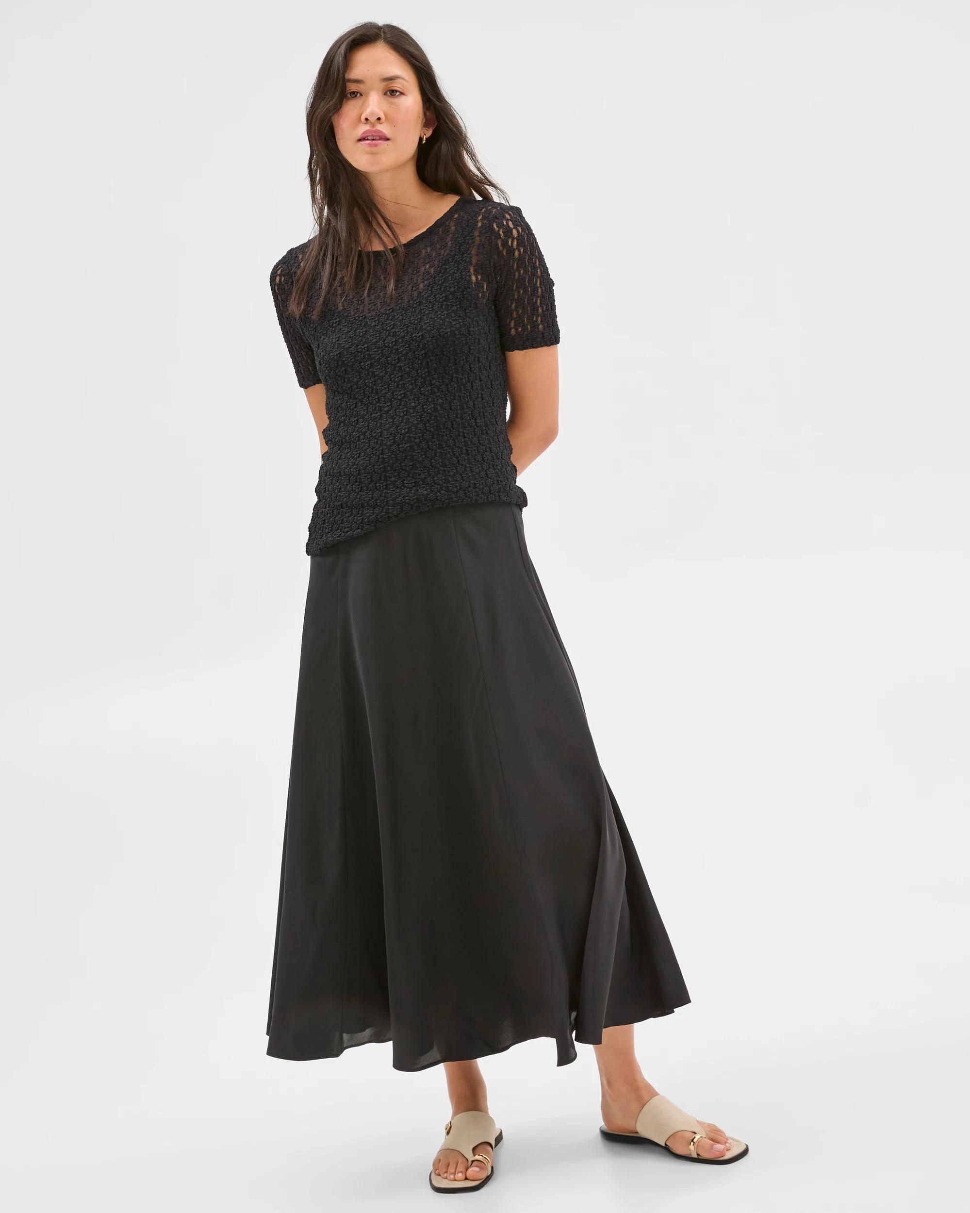 5 Crinkle Lace Top - Preview BLACK, 5 of 6