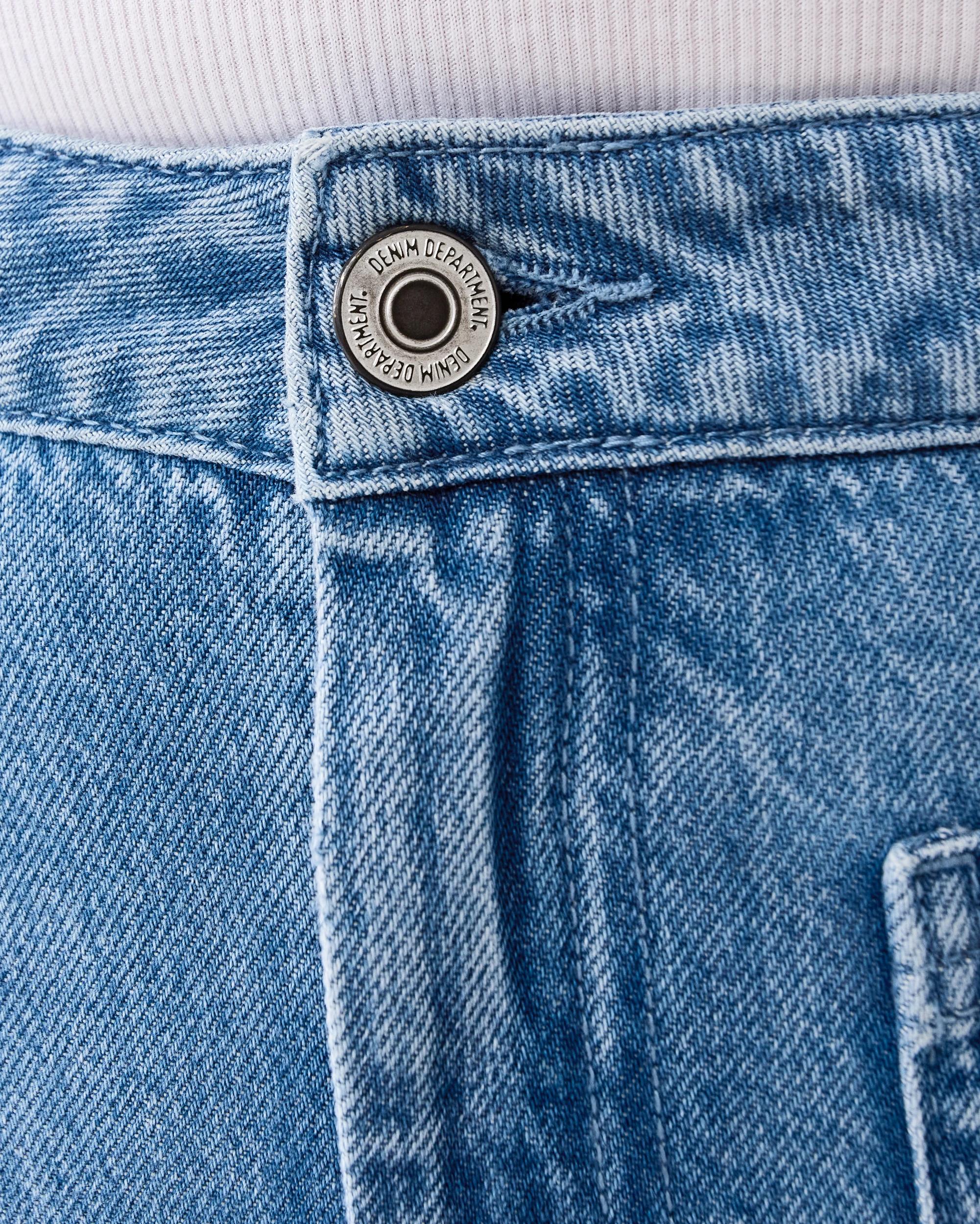 4 Cropped Wide Leg Jeans Mid Wash, 4 of 5