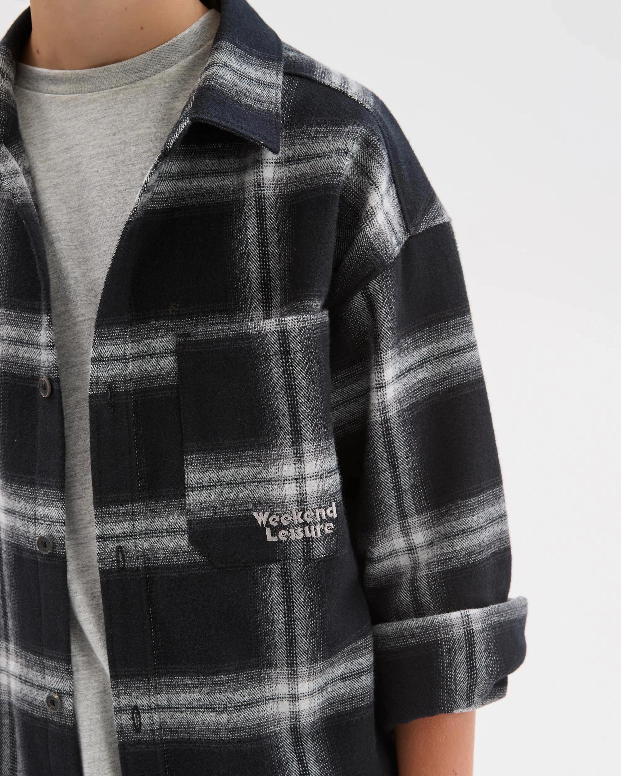 5 Target Kids Australian Cotton Long Sleeve Check Shirt BLACK, 5 of 7