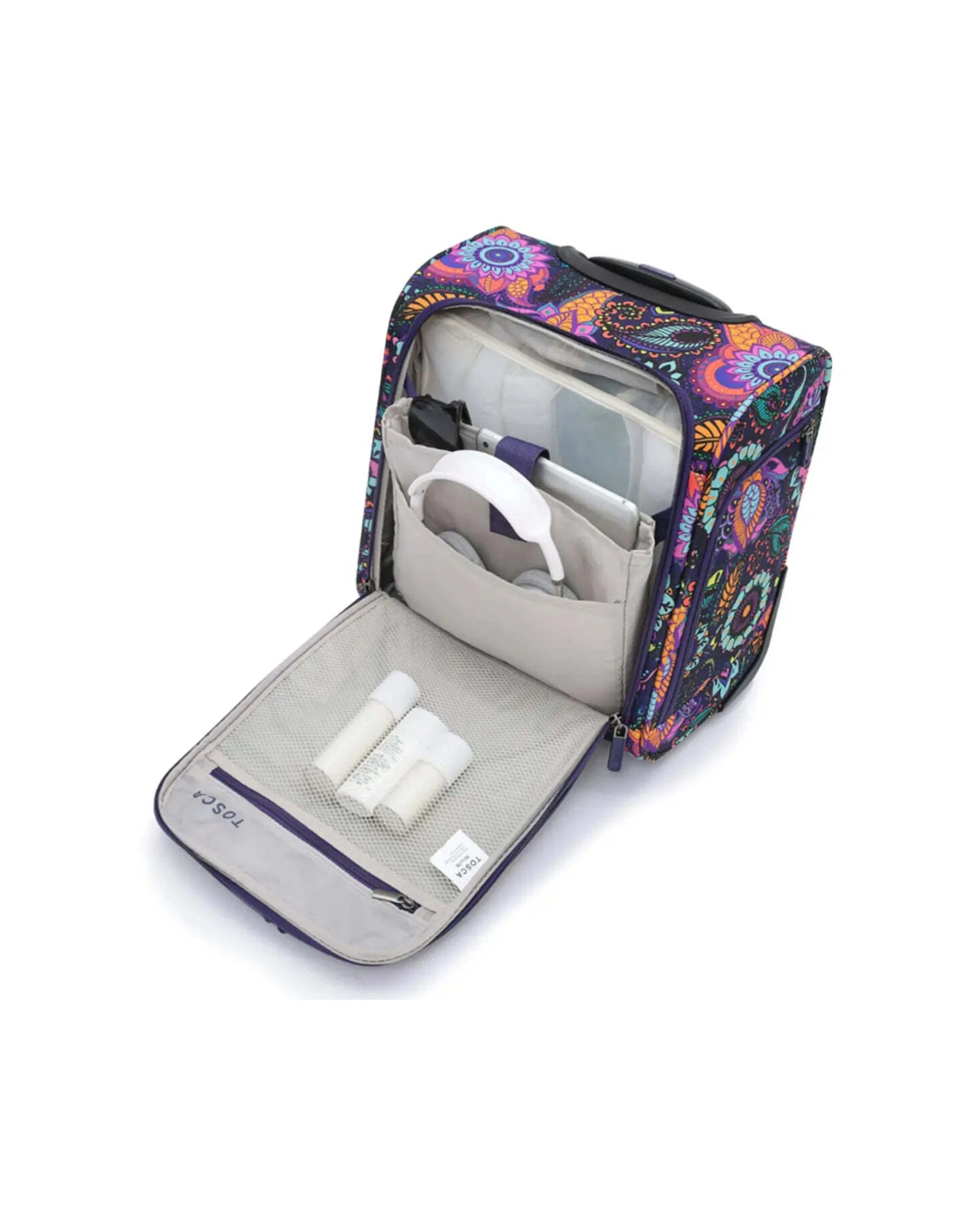 2 Tosca So Lite Onboard 2-Wheel Under Seat Bag Feather Light Expandable RFID Paisley - Multi, 2 of 5
