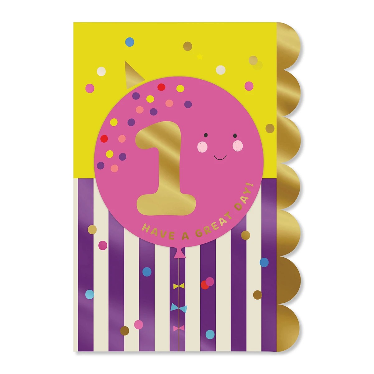 3 Hallmark 1st Birthday Card - Balloon, 3 of 3