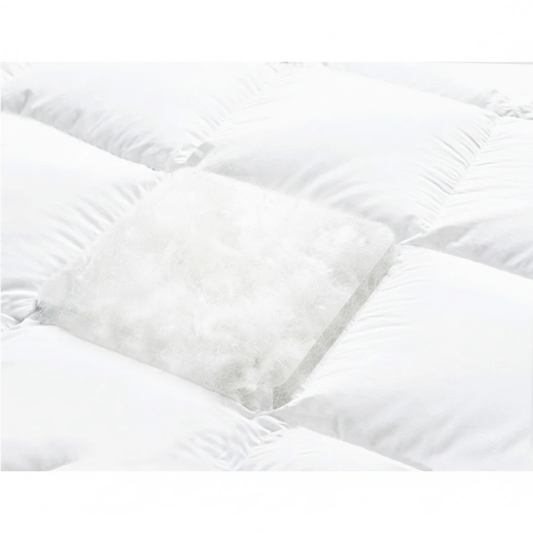 4 Giselle Bedding Prime Pillowtop Mattress Topper Underlay Pad Mat Cover QUEEN - White, 4 of 8