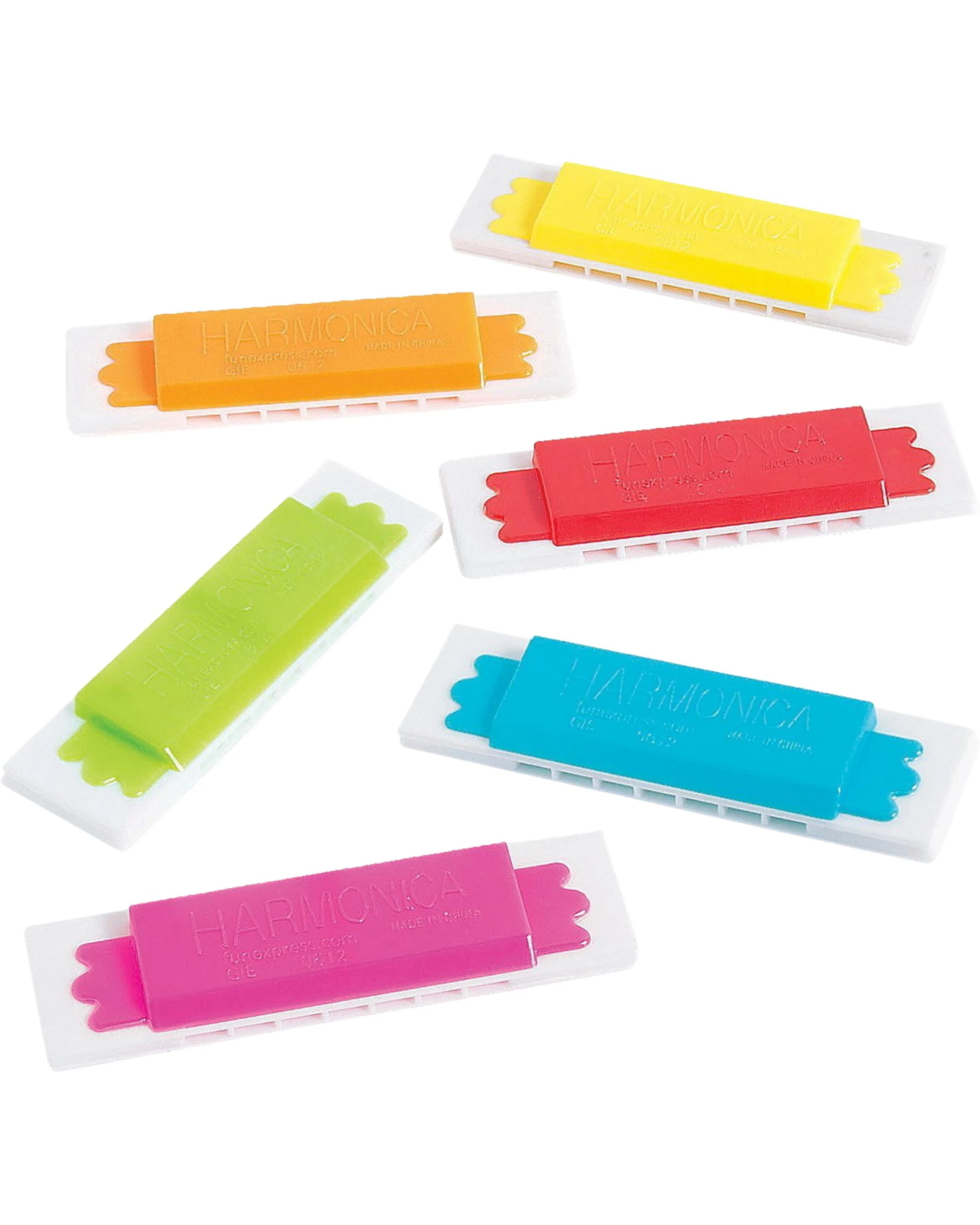 1 Partyrama Colourful Harmonicas Pack of 12, 1 of 2