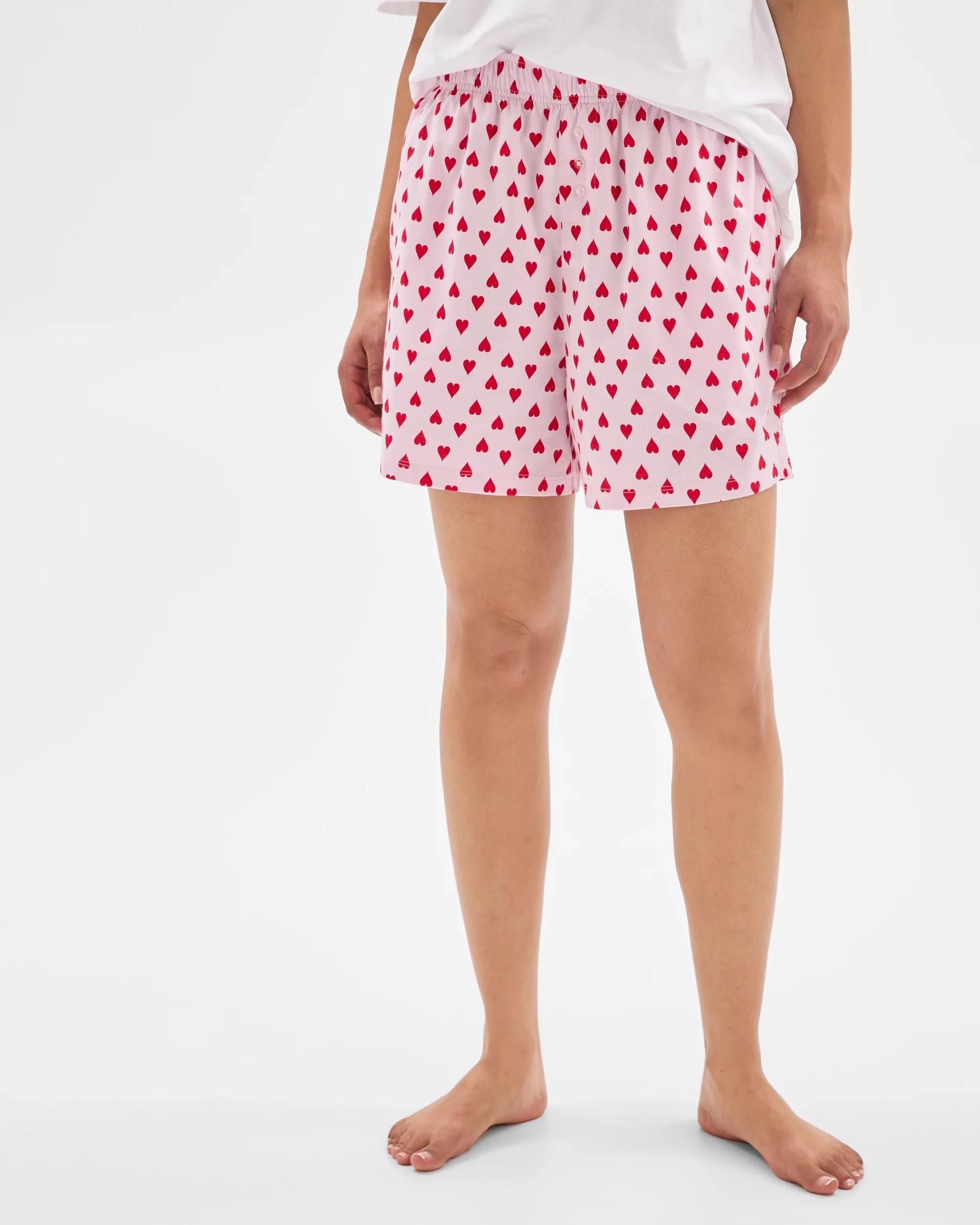 3 Target Woman Australian Cotton Sleep Shorts AOP PINK HEARTS, 3 of 6