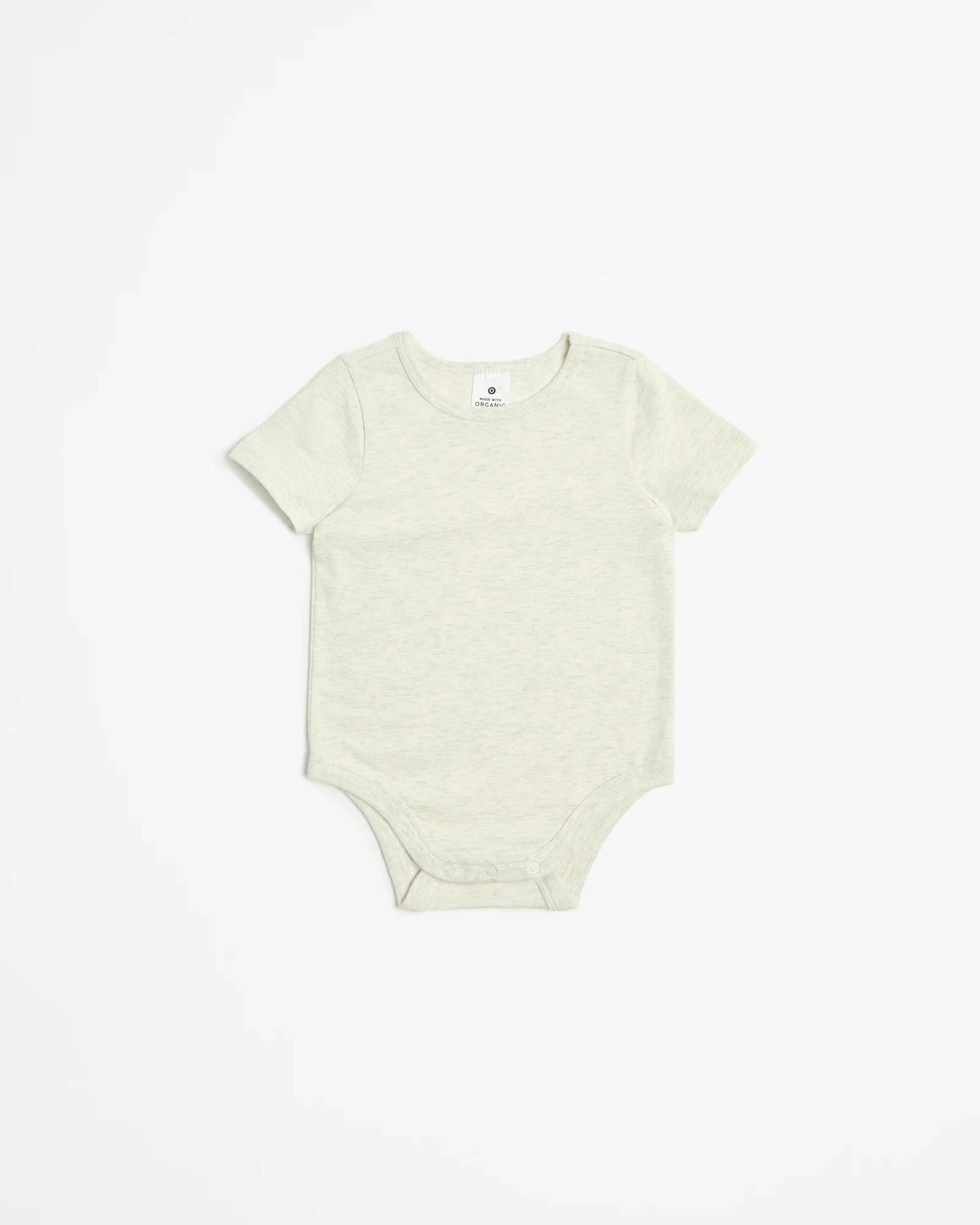 4 Target Baby Baby Organic Cotton Rib Bodysuits 3 Pack SPOTS/RIB/GREY MARLE, 4 of 5