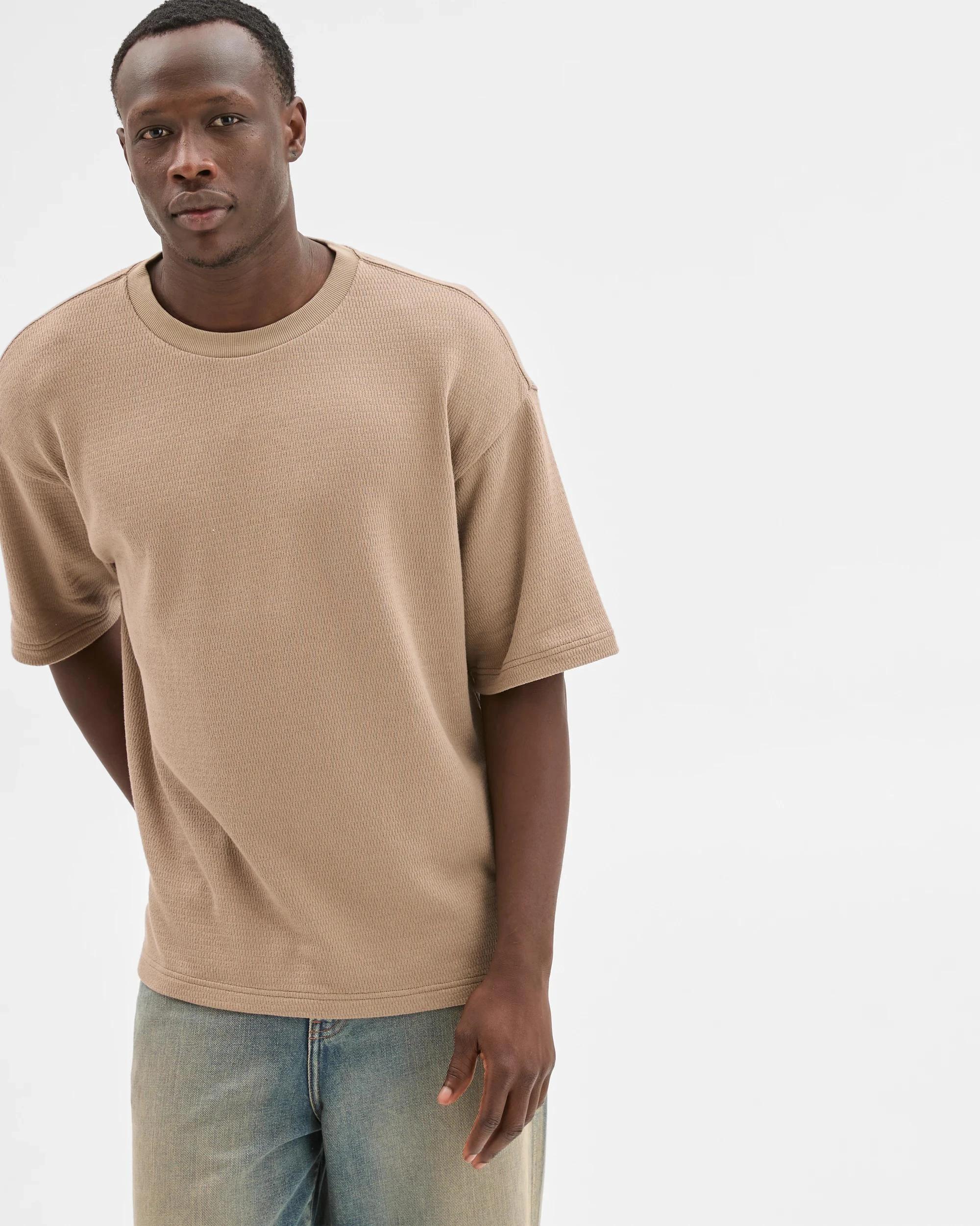 2 Commons Australian Cotton Heavyweight Oversized T-Shirt DESERT TAUPE, 2 of 6