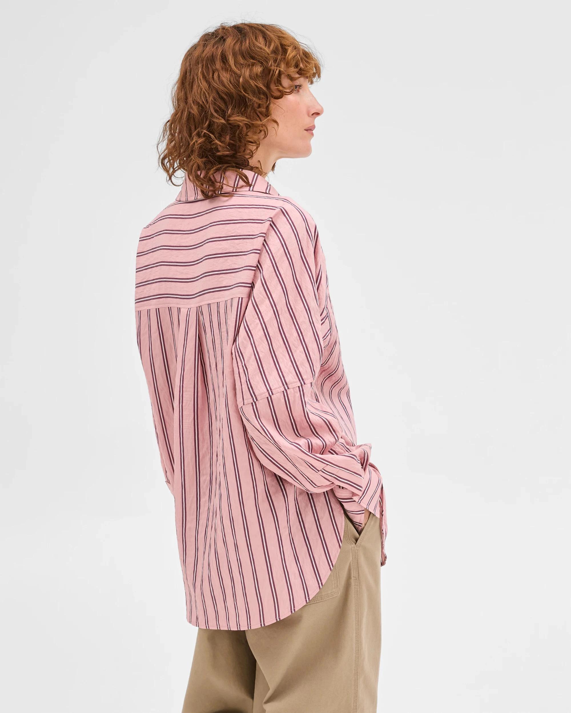 4 Target Woman Relaxed 2-Way Shirt SOFT BLUSH STRIPE, 4 of 6