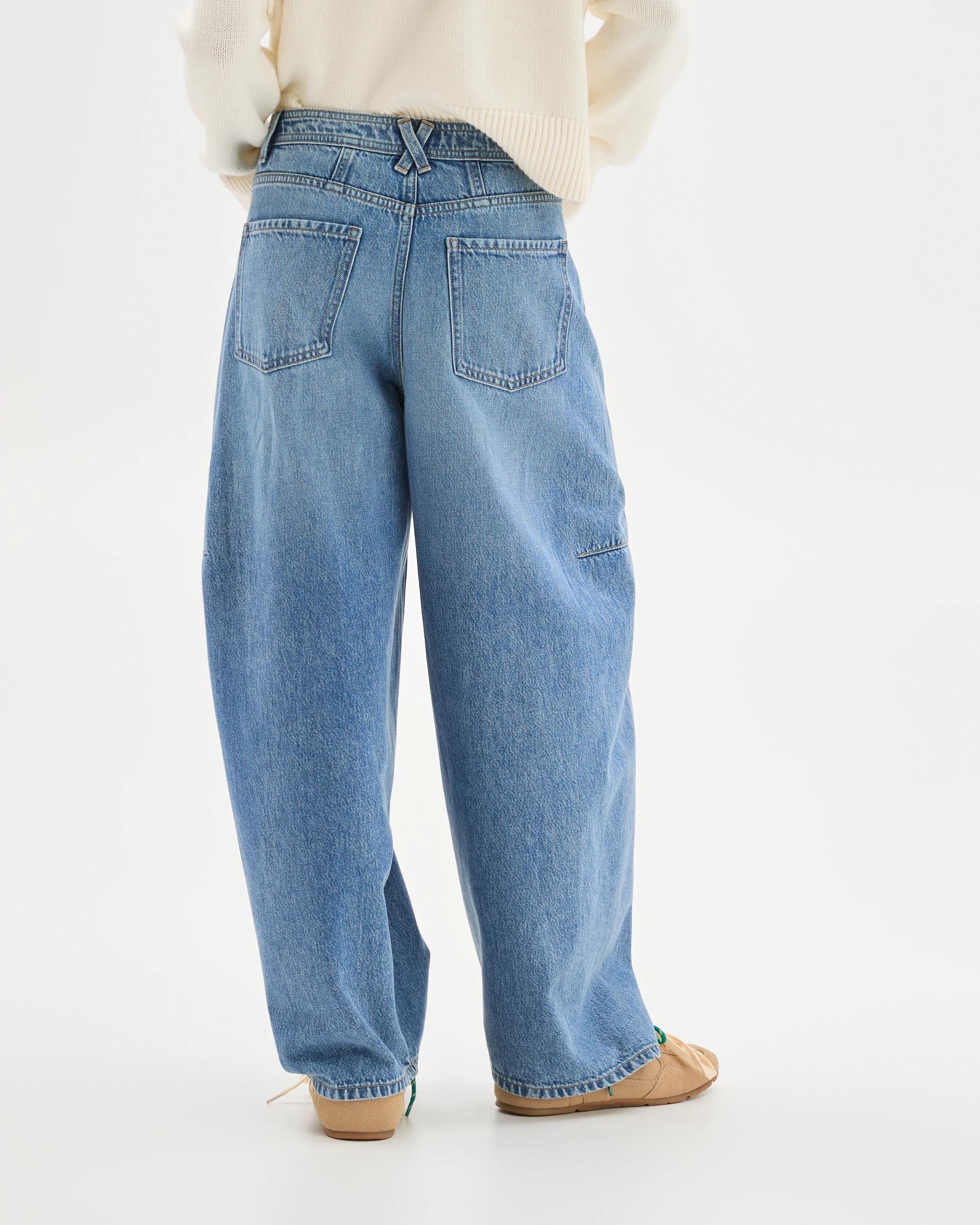 5 Lily Loves Australian Cotton Blend Horseshoe Leg Denim Jeans MID WASH, 5 of 6