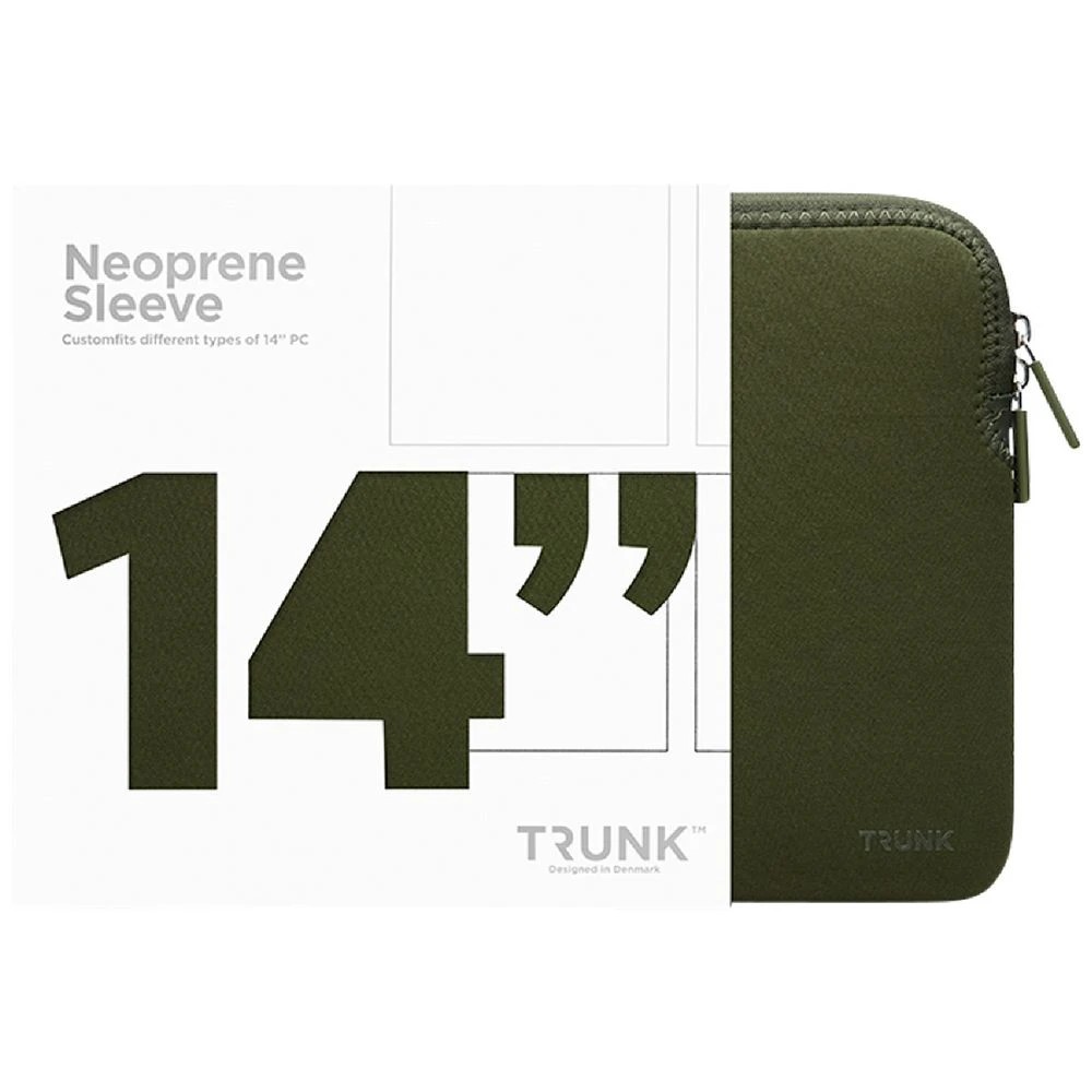 1 TRUNK Neoprene Laptop Sleeve 14" Olive, 1 of 7