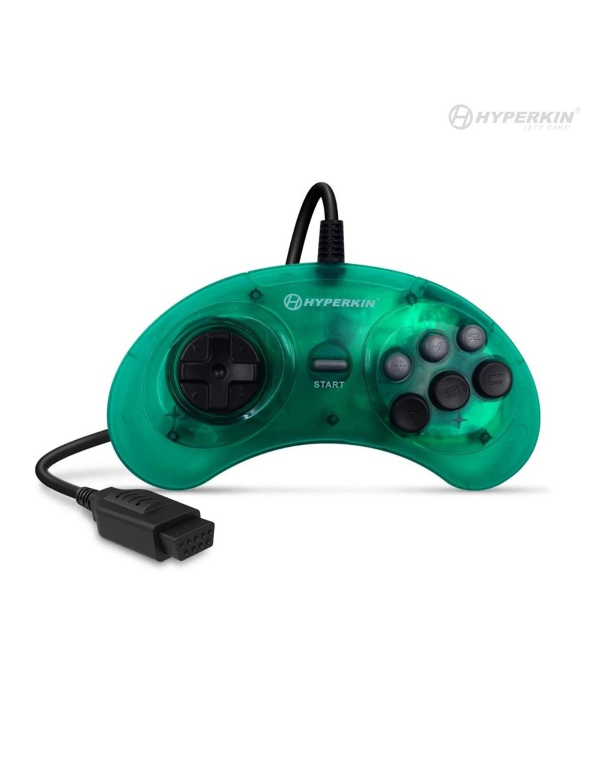 3 Hyperkin Mega Drive Premium Controller - Mermaid Green - Black, 3 of 3
