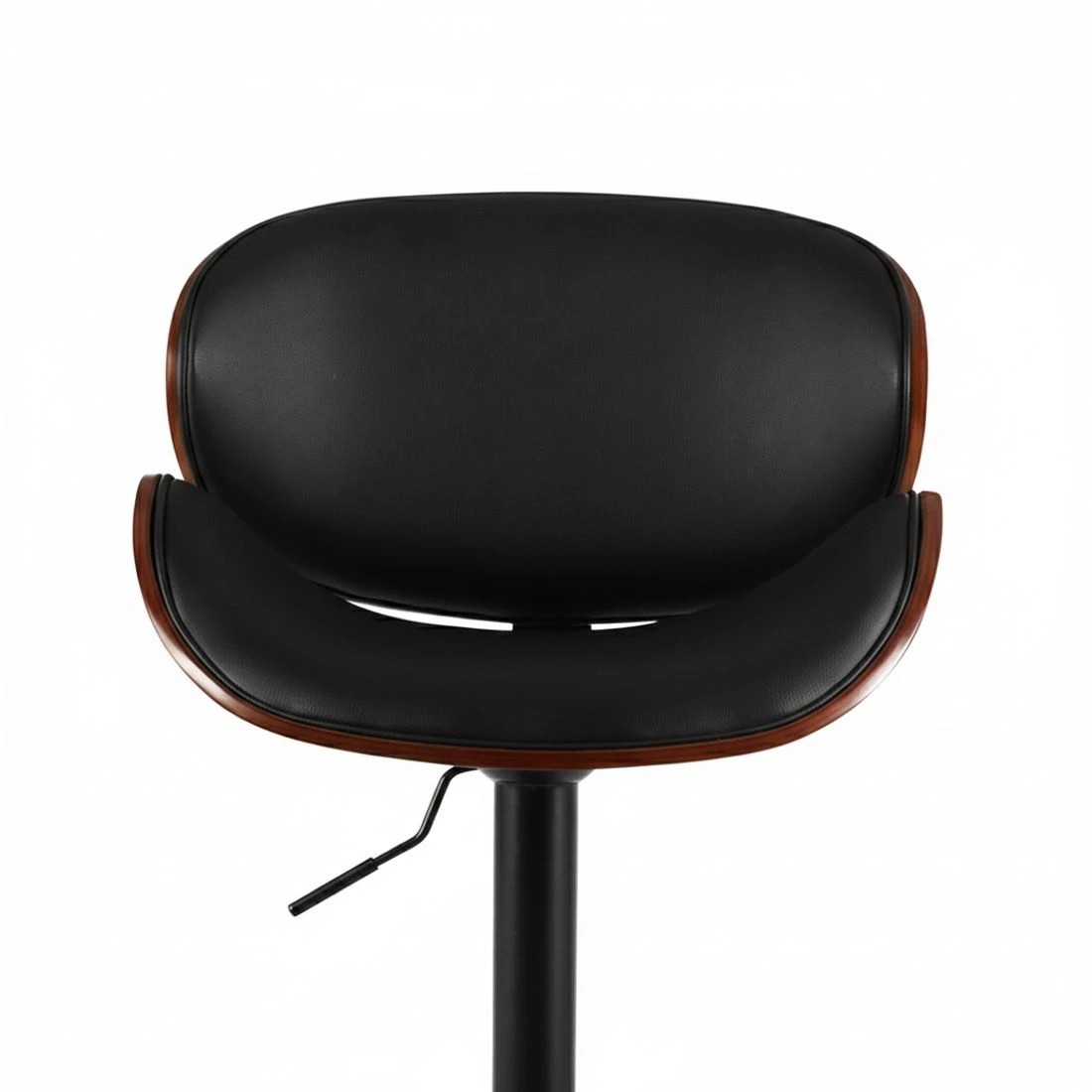 4 Artiss 4x Bar Stools Gas Lift Leather Padded - Black, 4 of 5