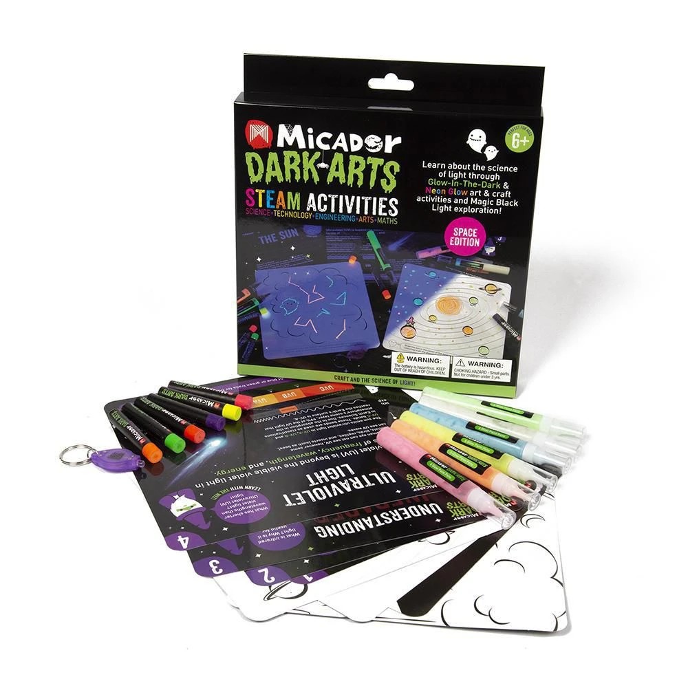 4 Micador Dark Arts Glow STEAM Activity Pack Space, 4 of 6