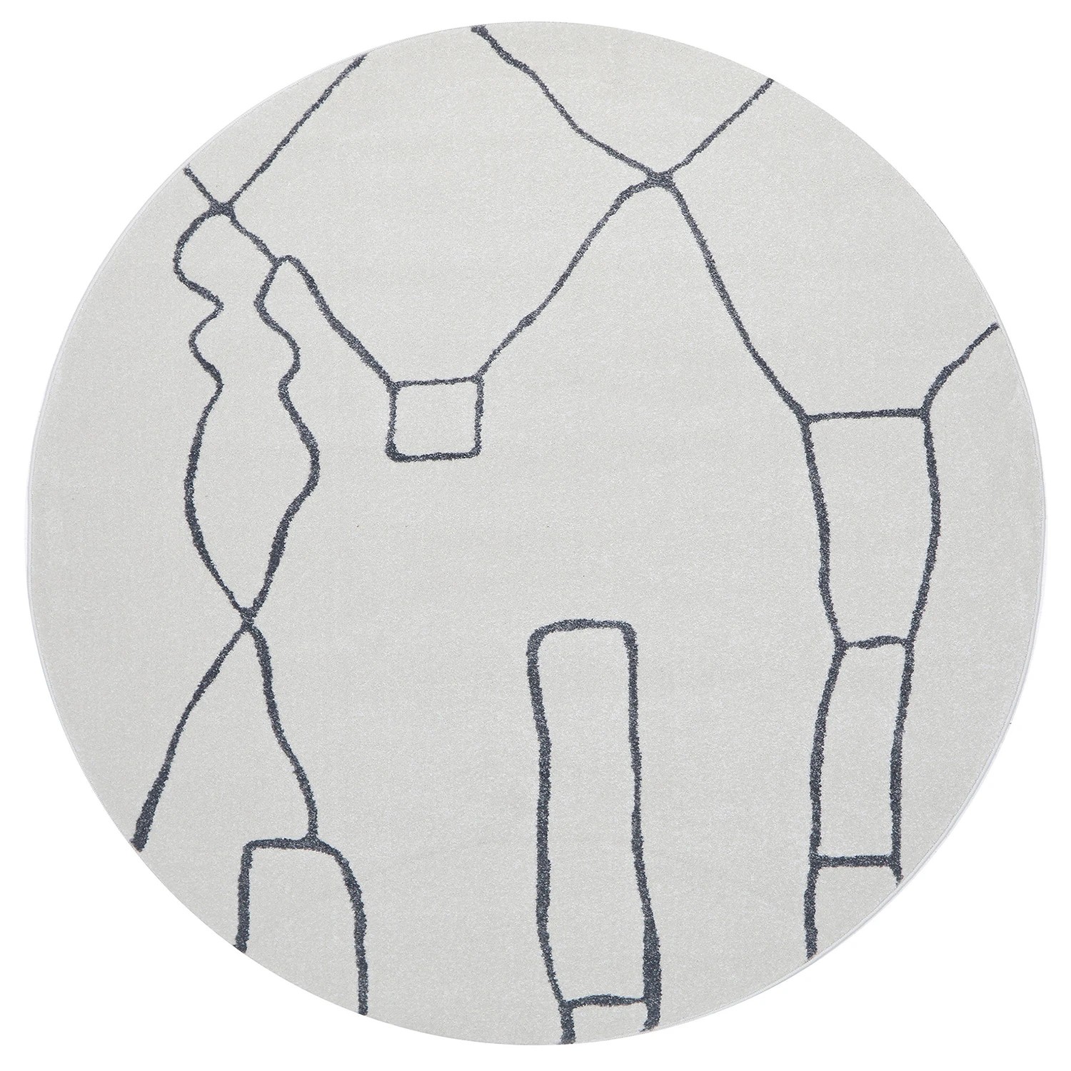 2 Common Ground Rugs Elysium Amy 240x240cm - Large Round Power Loomed Pet Friendly Rug - Natural, 2 of 6