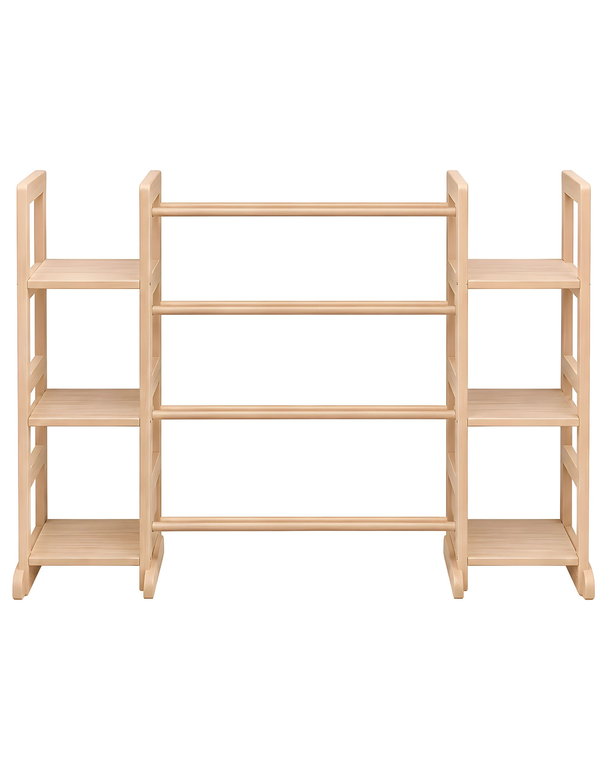 4 PlayPals Kid Storage Box Toys Organizer 6 Shelves and 12 Bins Display Rack - Natural, 4 of 8