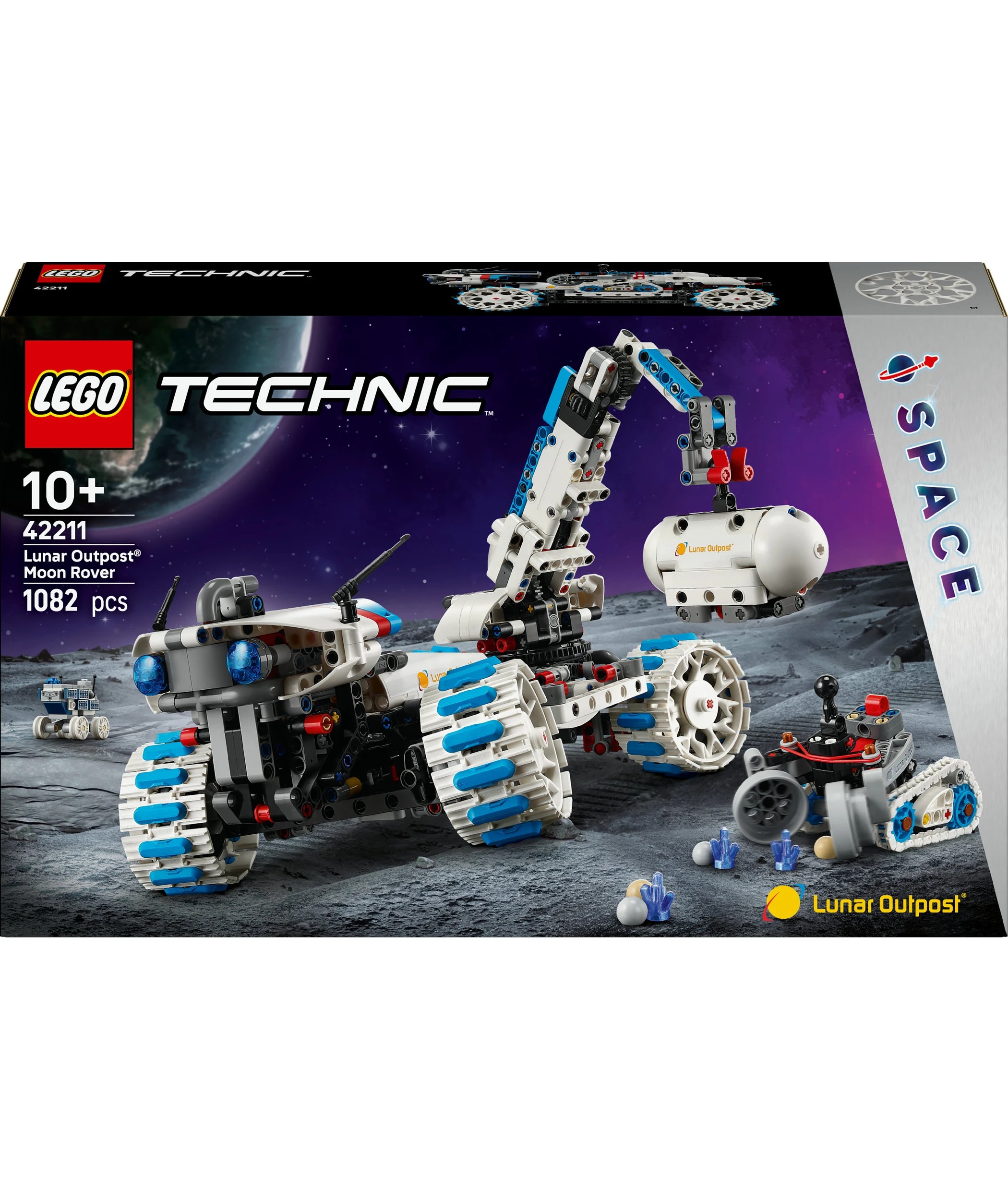1 LEGO Technic Lunar Outpost Moon Rover Space Vehicle 42211, 1 of 10