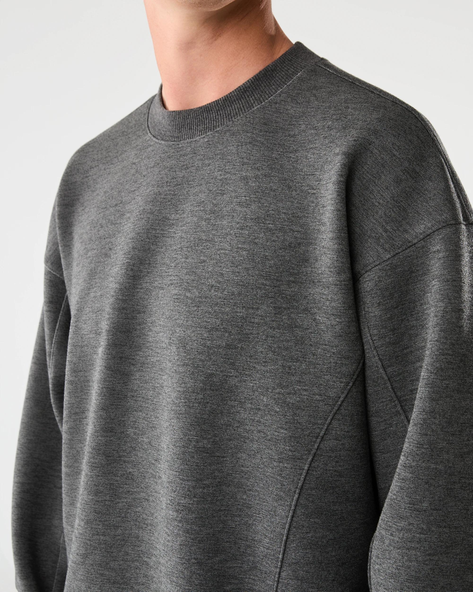 6 Active Mens Relaxed Scuba Crew Neck T-shirt Char Marle, 6 of 8