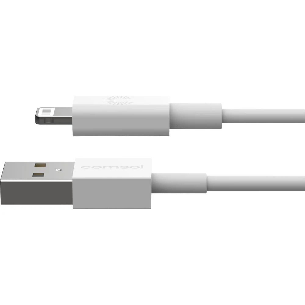 2 Comsol USB-A to Lightning Cable 1.2m White, 2 of 6