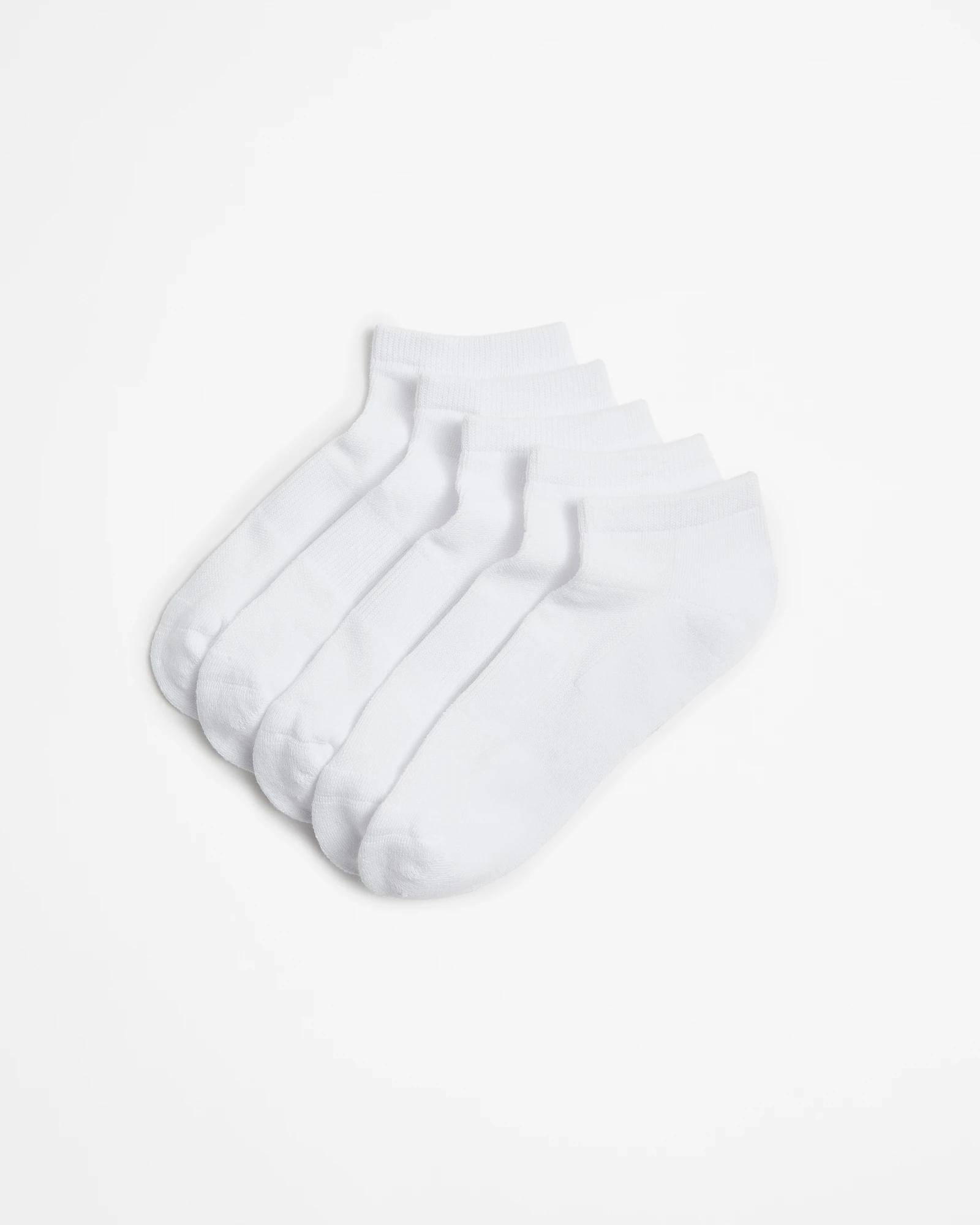 1 Target Active Australian Cotton Blend 5 Pack Low Cut Socks WHITE, 1 of 3