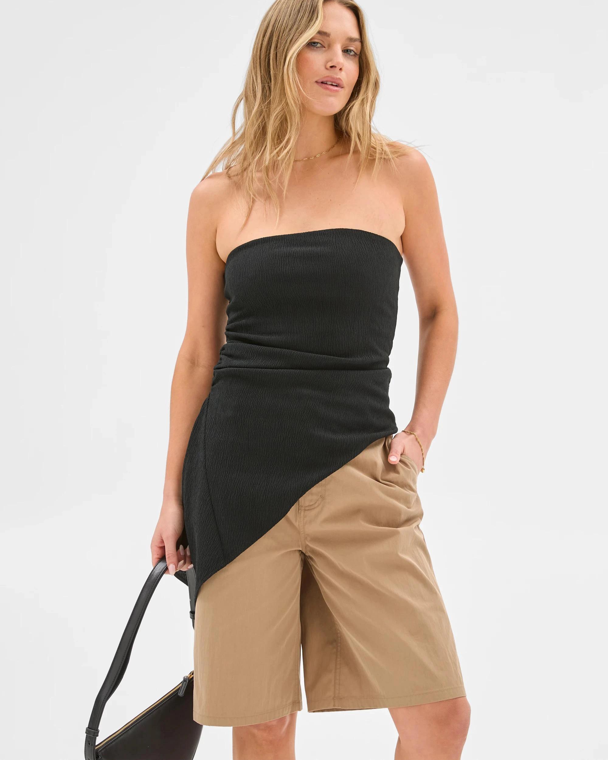 3 Lily Loves Australian Cotton Blend Utility Shorts BUFF, 3 of 6