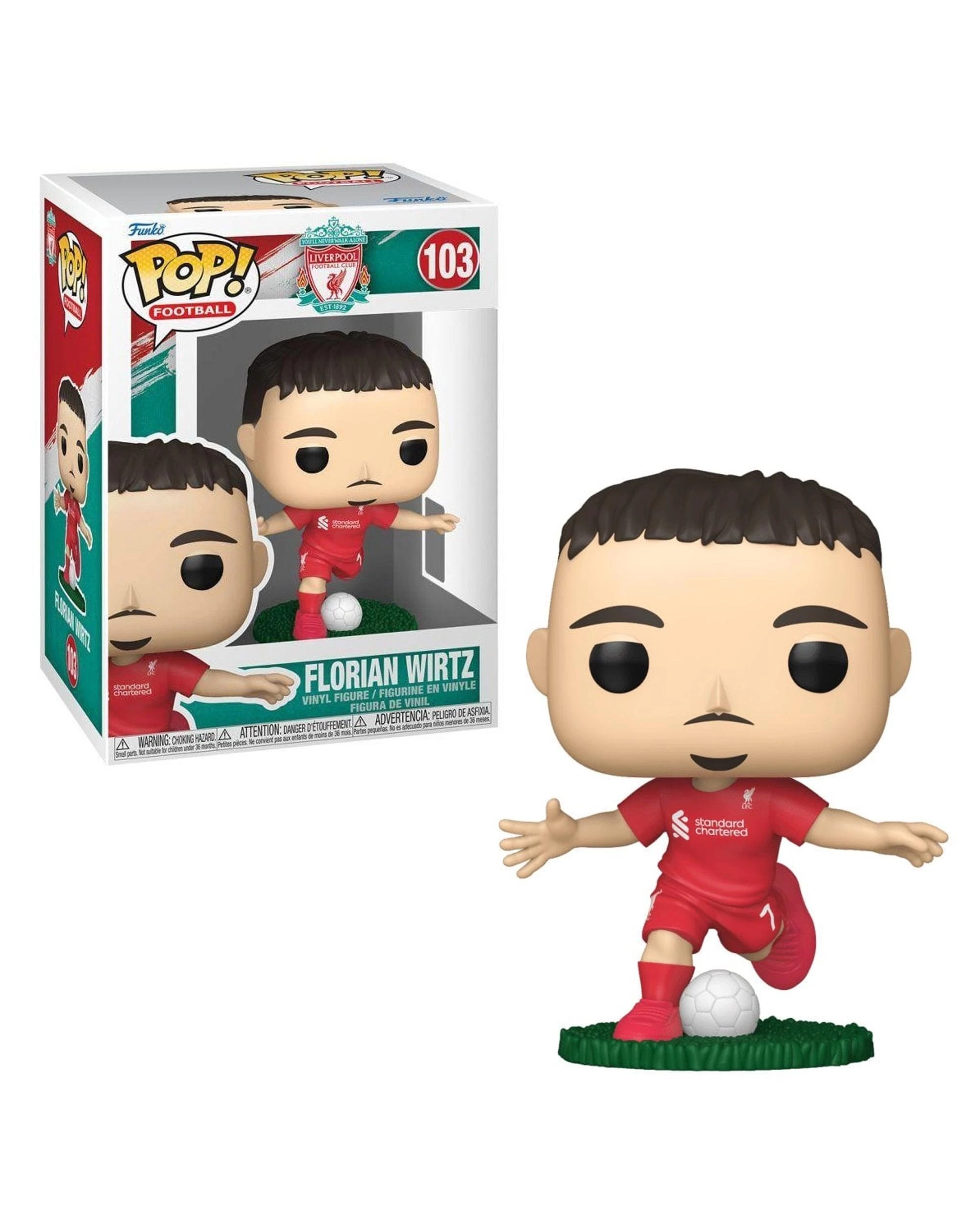 1 Football Liverpool FC Florian Wirtz Funko POP! Vinyl, 1 of 3
