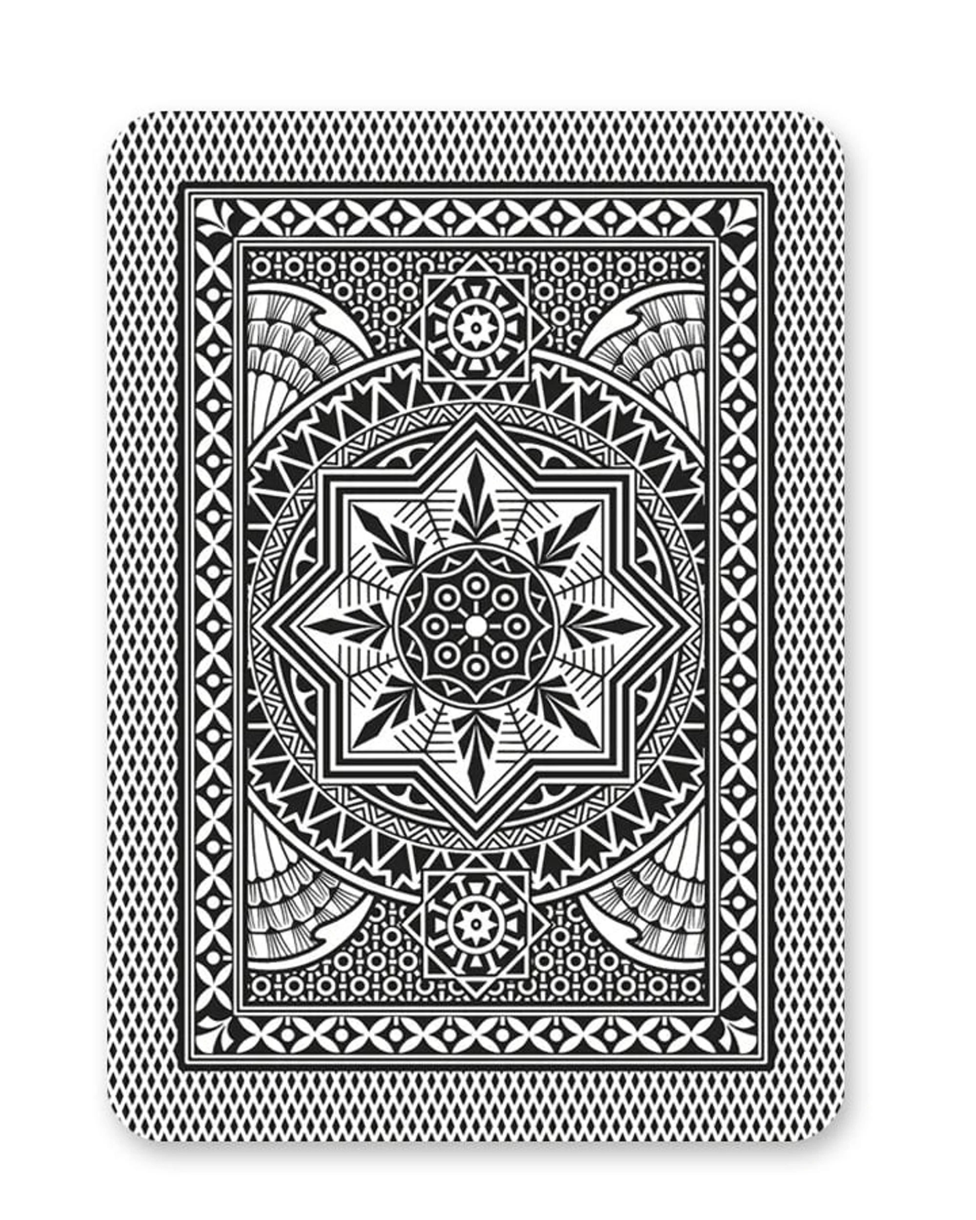 2 Modiano Poker 100% Plastic 4 Index Jumbo Black Cards - Black, 2 of 4