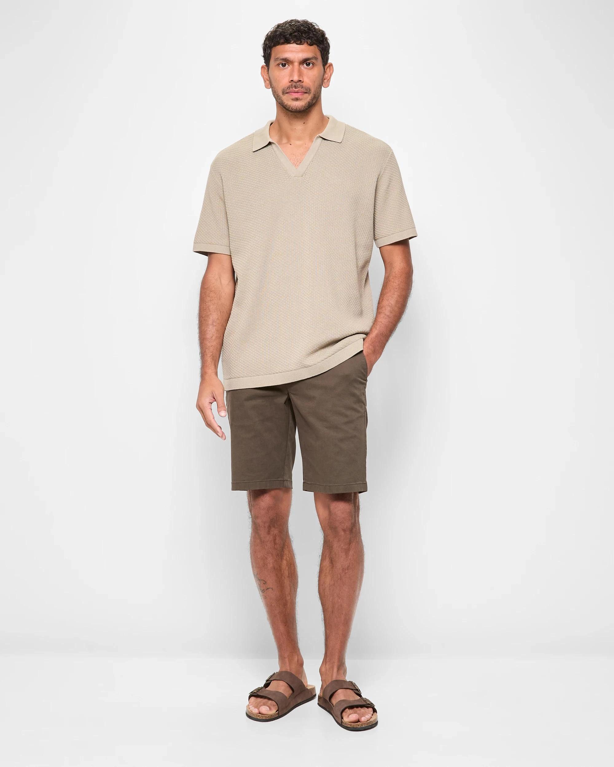 2 Target Australian Cotton Regular Stretch Chino Shorts DARK OLIVE, 2 of 5