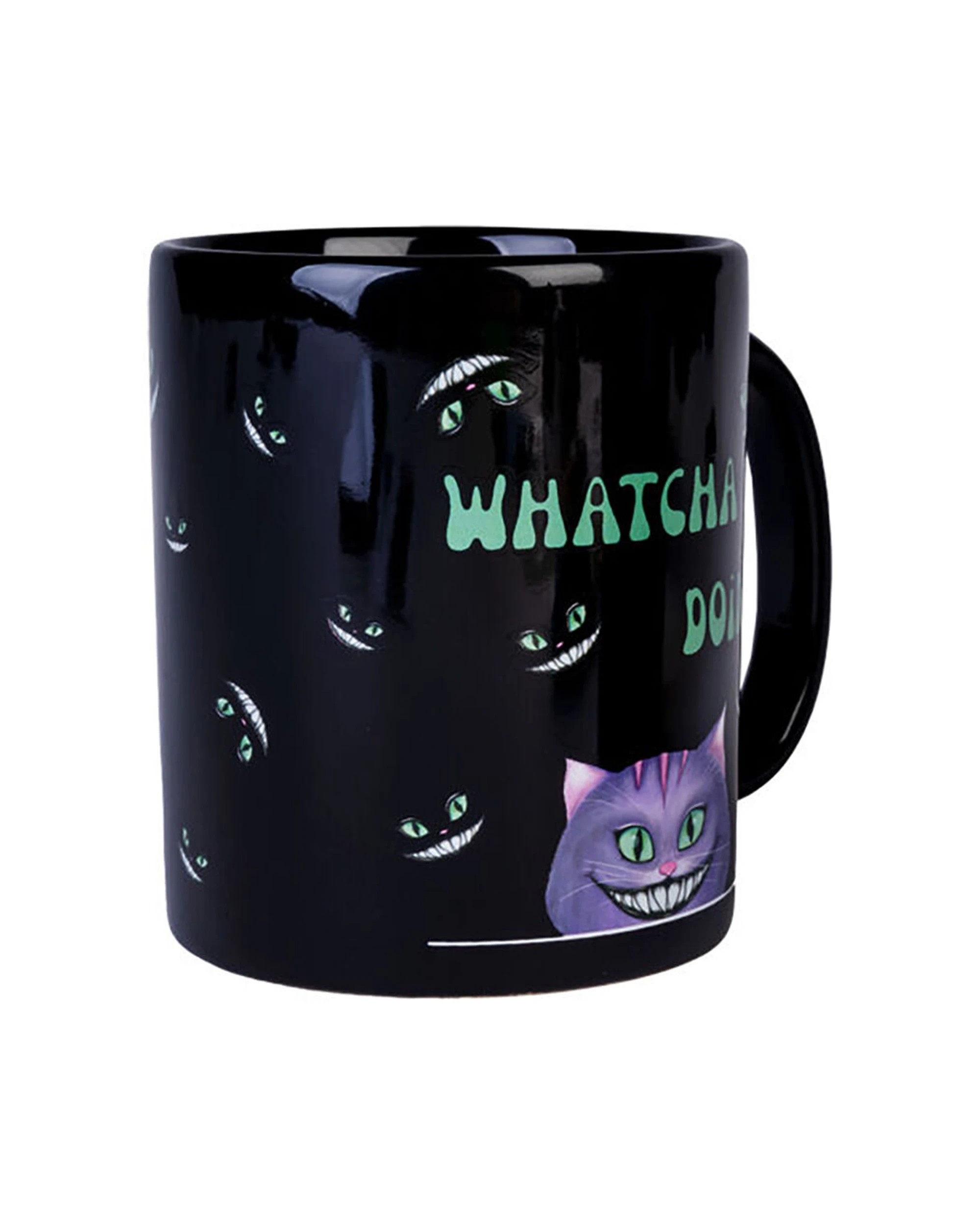 5 Mad Cat Ceramic Coffee Mug Drinkware 115x95mm Watcha Doin - Black, 5 of 5