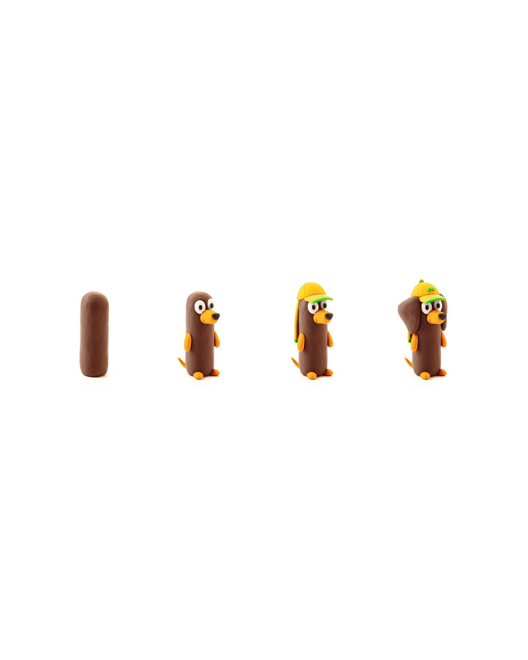 5 Hey Clay Bluey Single Character Kids Modelling Clay Set 5 Coloured Cans Snickers 4PK - Multi, 5 of 5