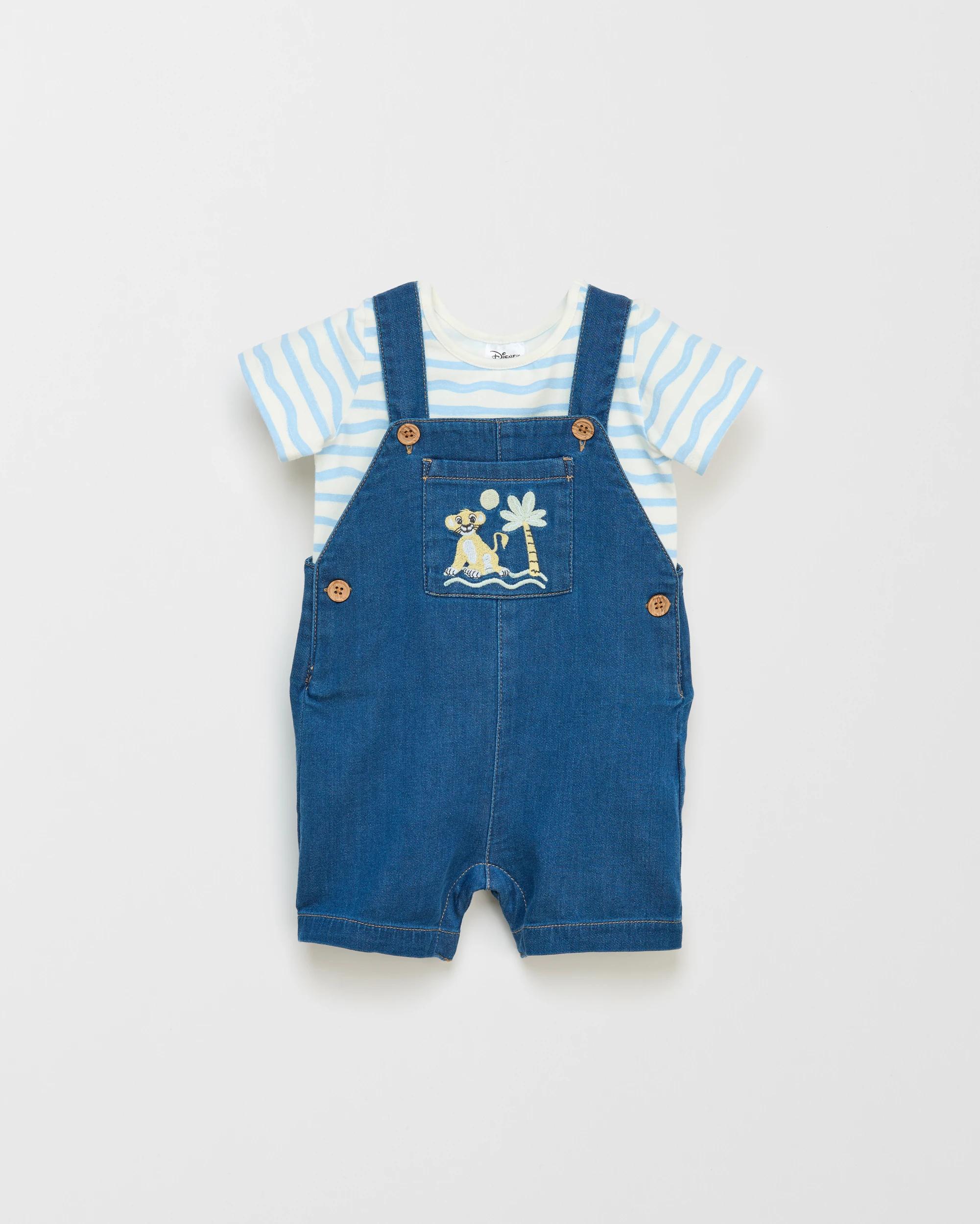 1 Disney Simba Baby Denim Shortfall 2 Piece Set SIMBA, 1 of 2