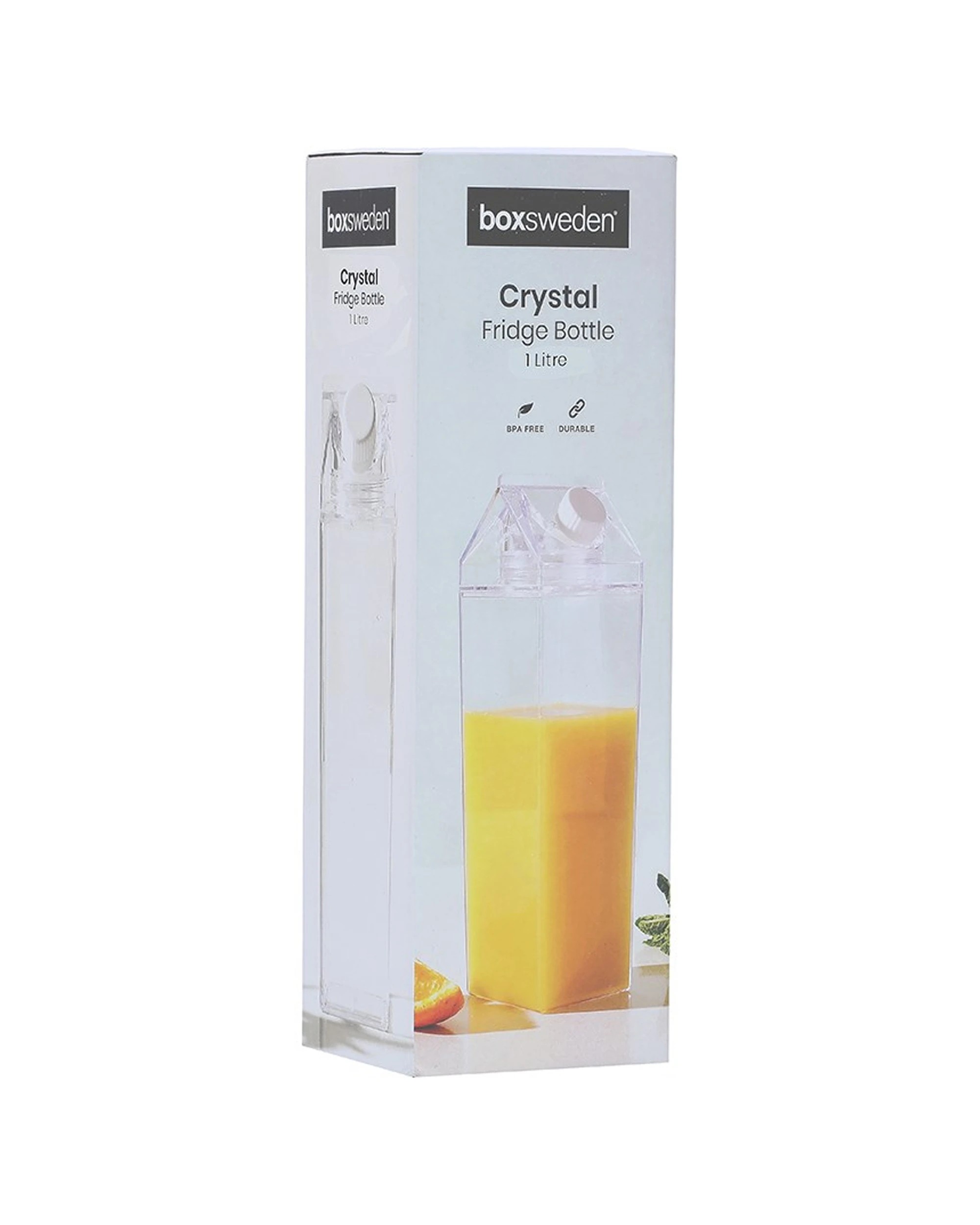 7 Boxsweden 1l Crystal Fridge Bottle Water/juice Beverage Clear Storage W/ Lid
 - Clear, 7 of 7