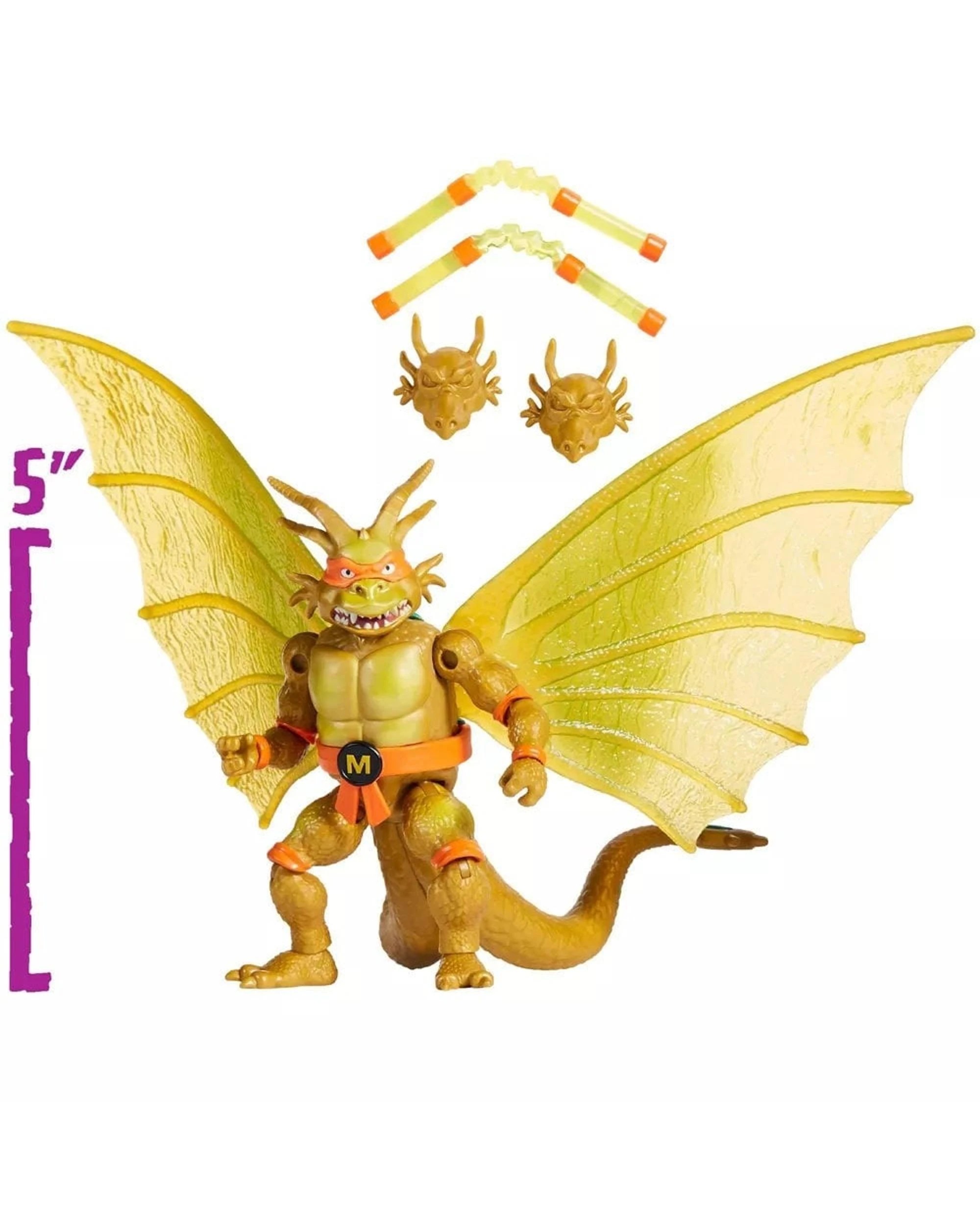 5 Teenage Mutant Ninja Turtles X Godzilla Mikey X King Ghidorah Action Figure, 5 of 7