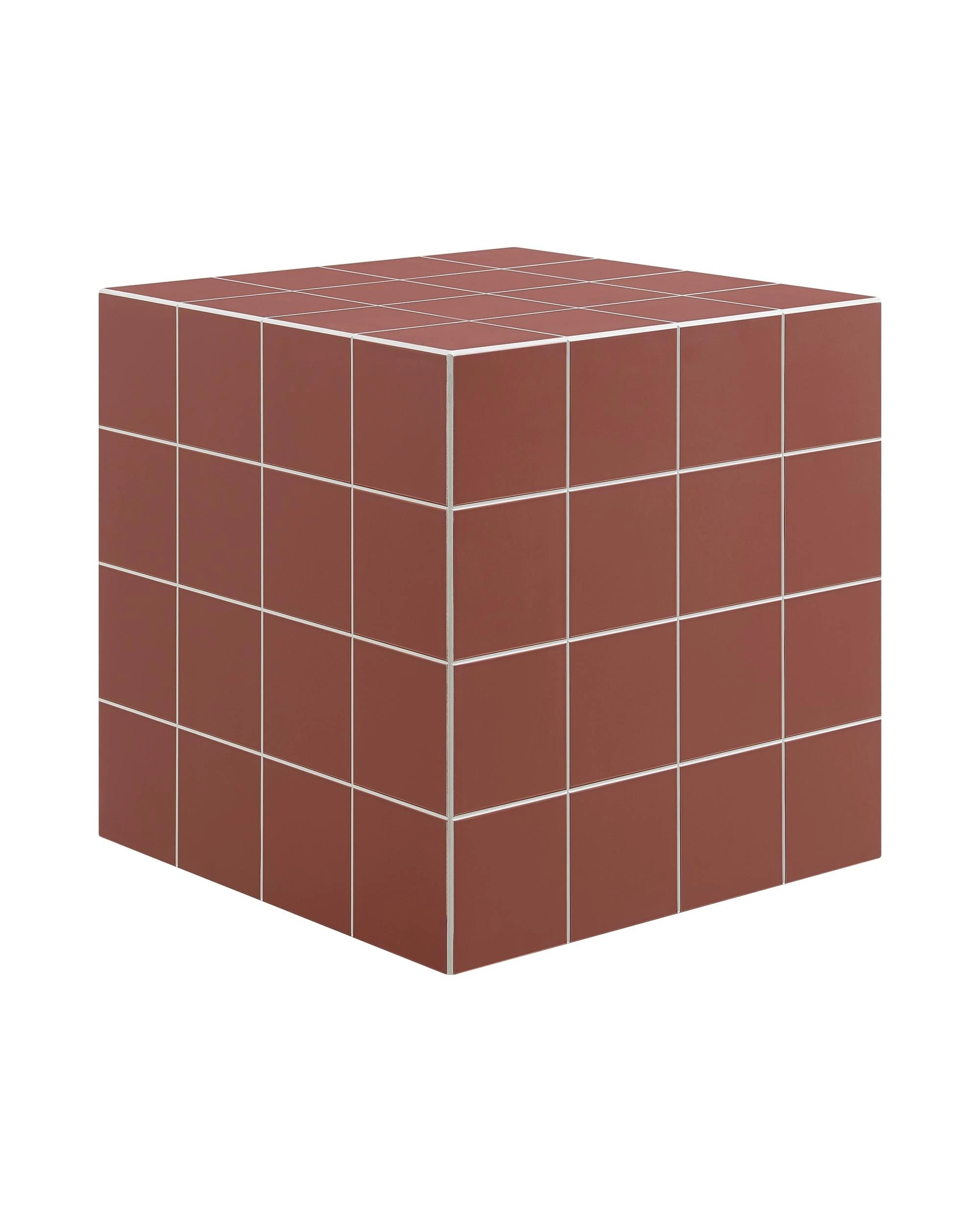 1 Kodu Side Table Cube Bedside Storage Terracotta - Orange, 1 of 6
