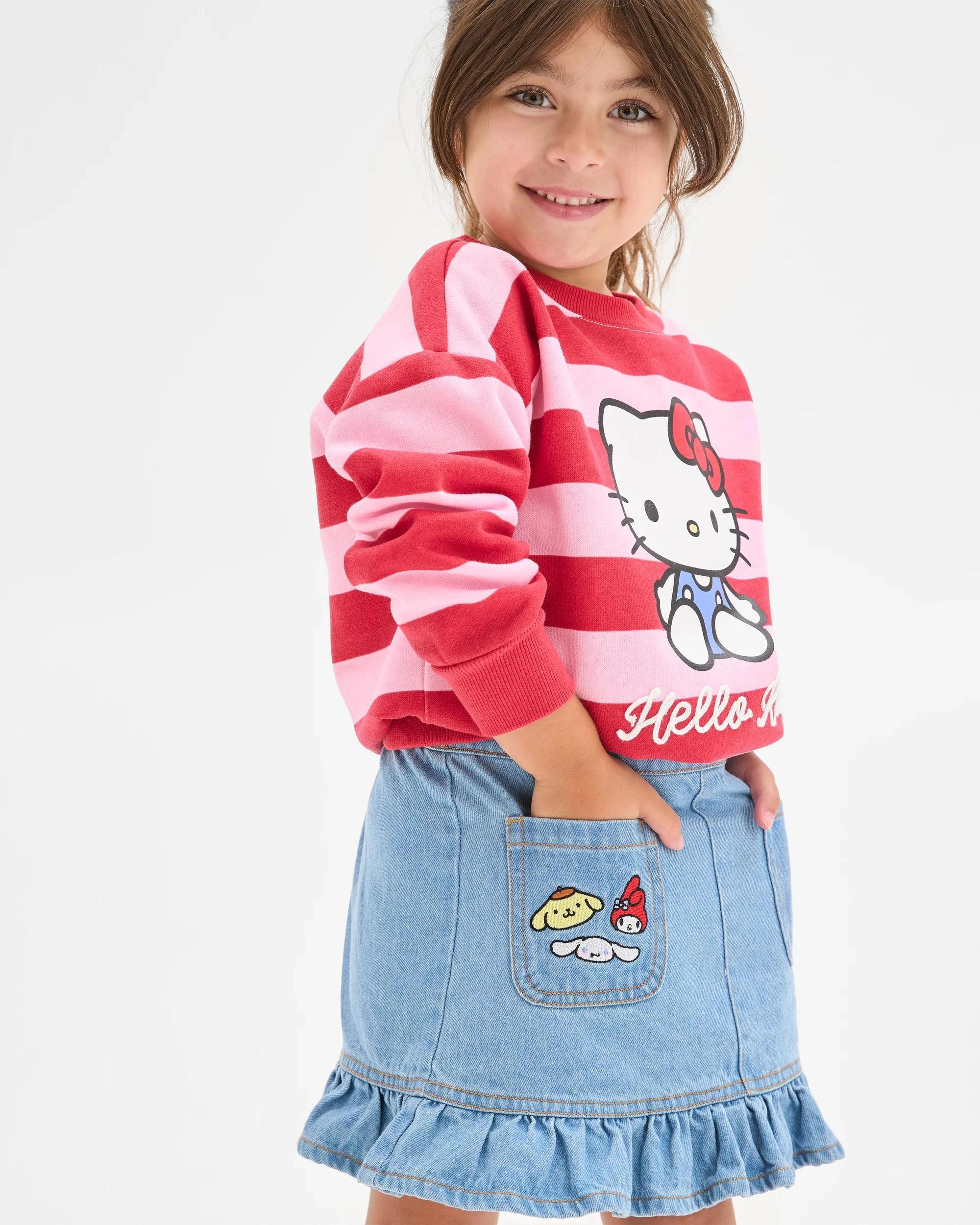 2 Hello Kitty Denim Skirt BLUE WASH, 2 of 5