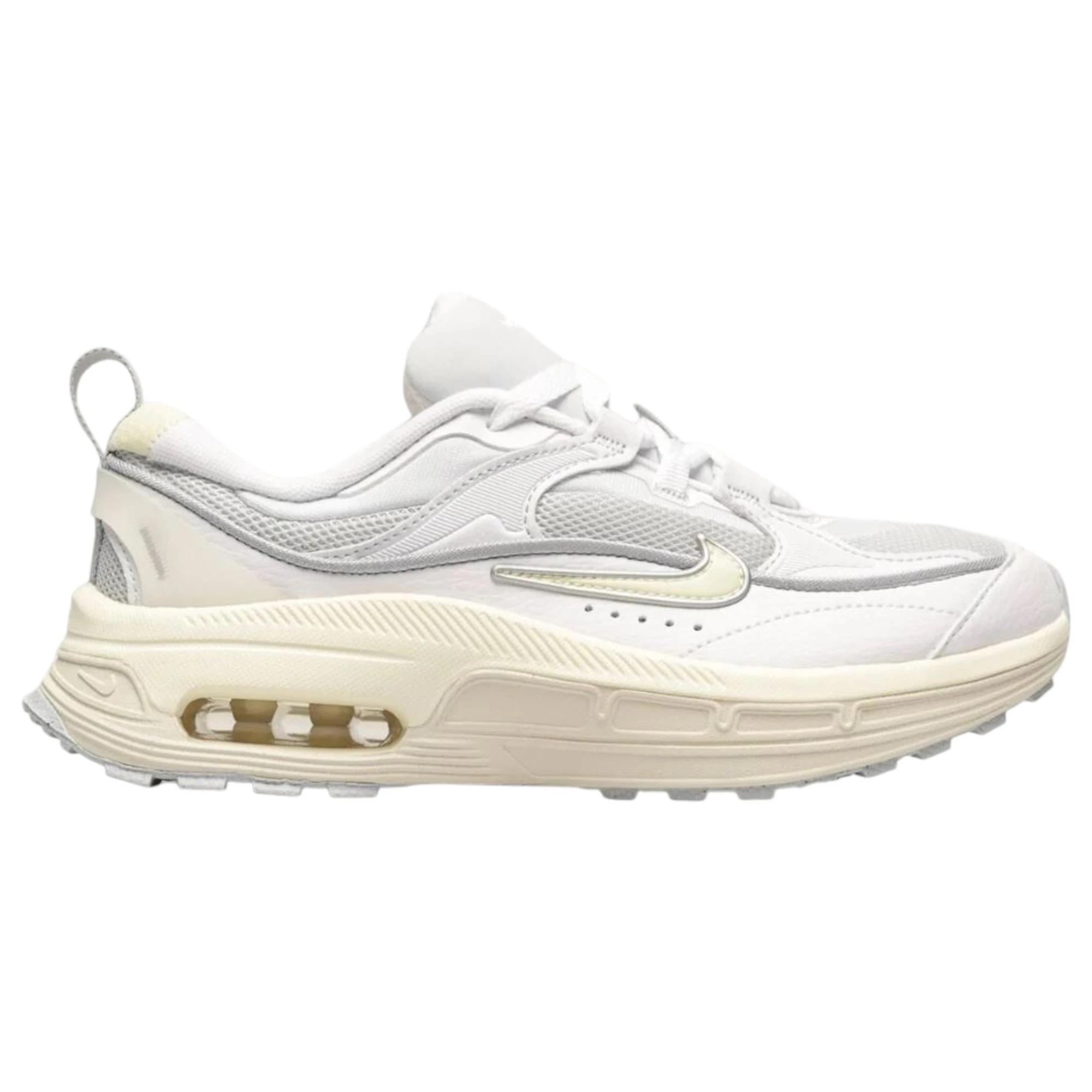 4 Nike Womens Air Max Bliss White Trainers Athletic Running Shoes WHITE, 4 of 6