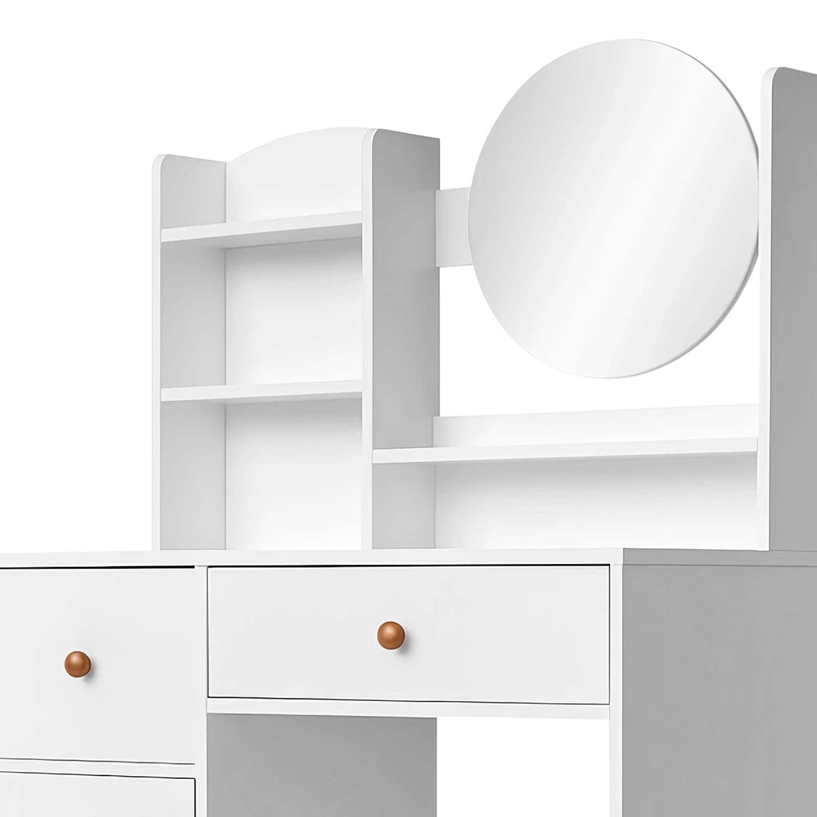 6 Ausway Dressing Table with Mirror White Makeup Vanity, 6 of 7
