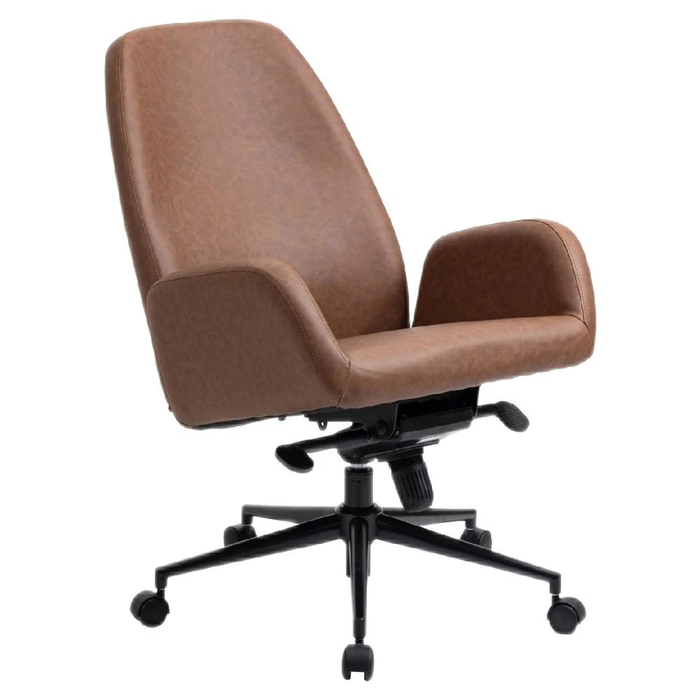 9 Lindenberg Chair PU Brown Ergonomic Chairs and Desk Chairs, 9 of 10